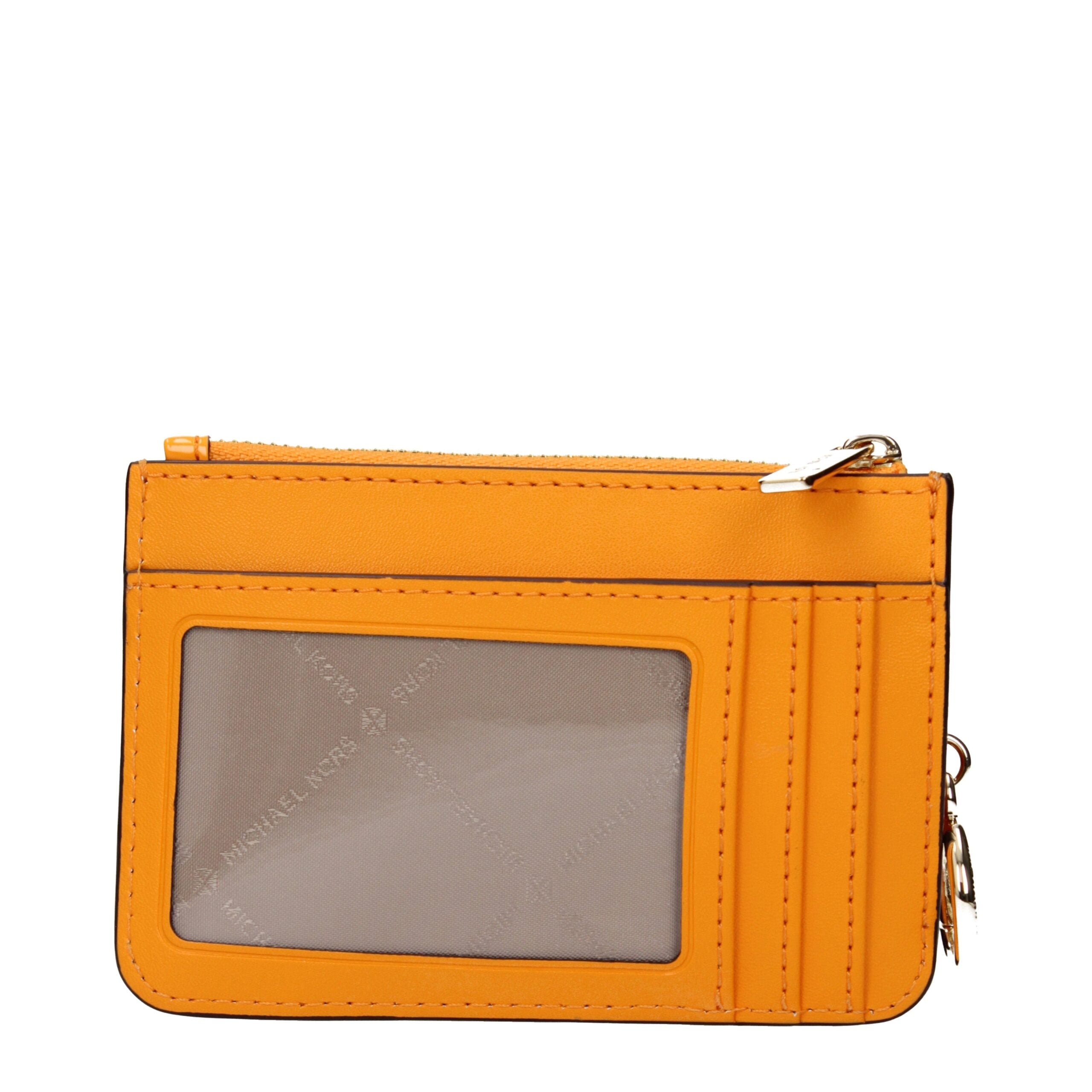 Michael Kors Orange Leather Wallet Michael Kors