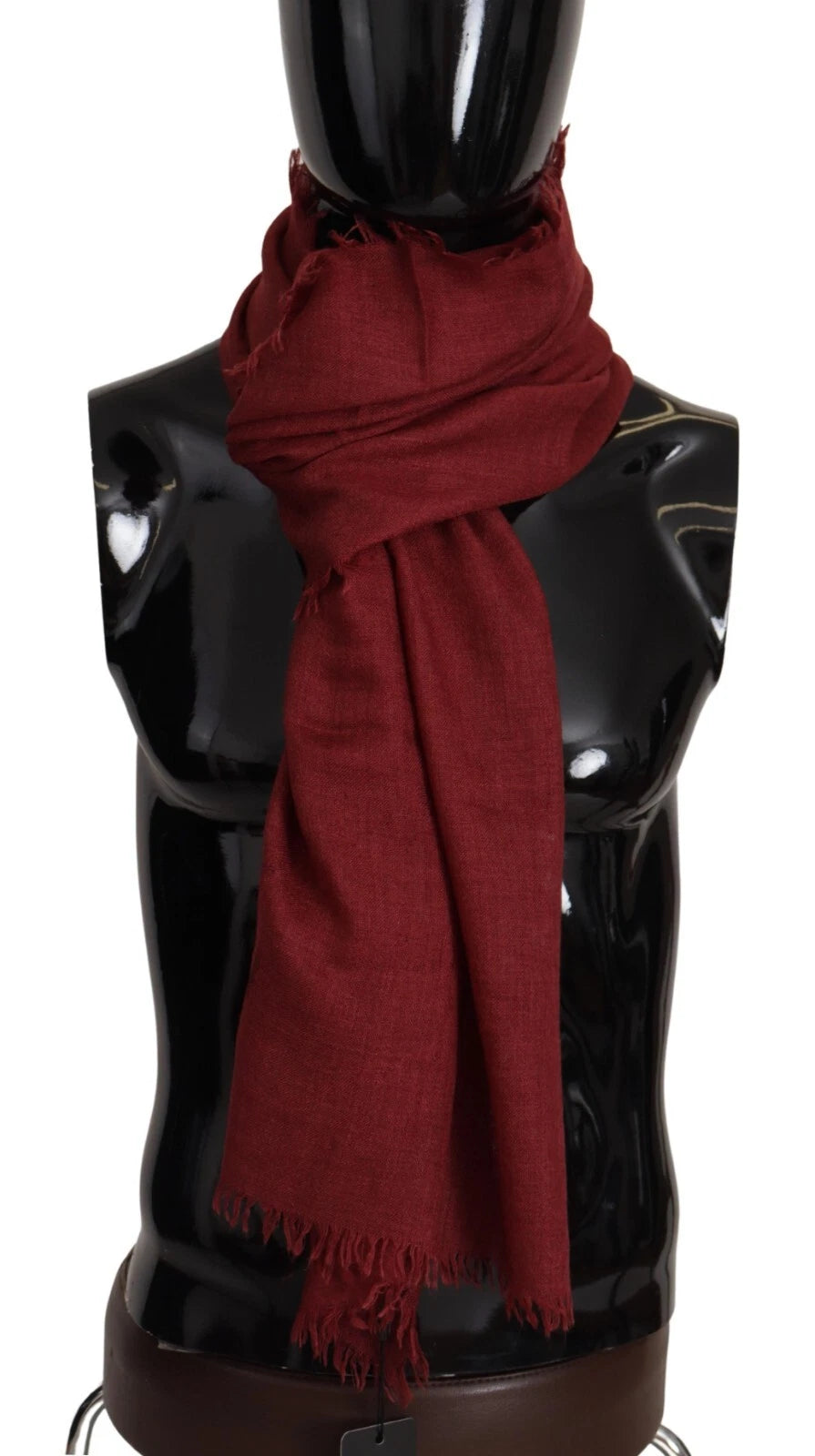 Dolce & Gabbana Red DG Crown Cashmere Silk Shawl Fringe Wrap Scarf Dolce & Gabbana