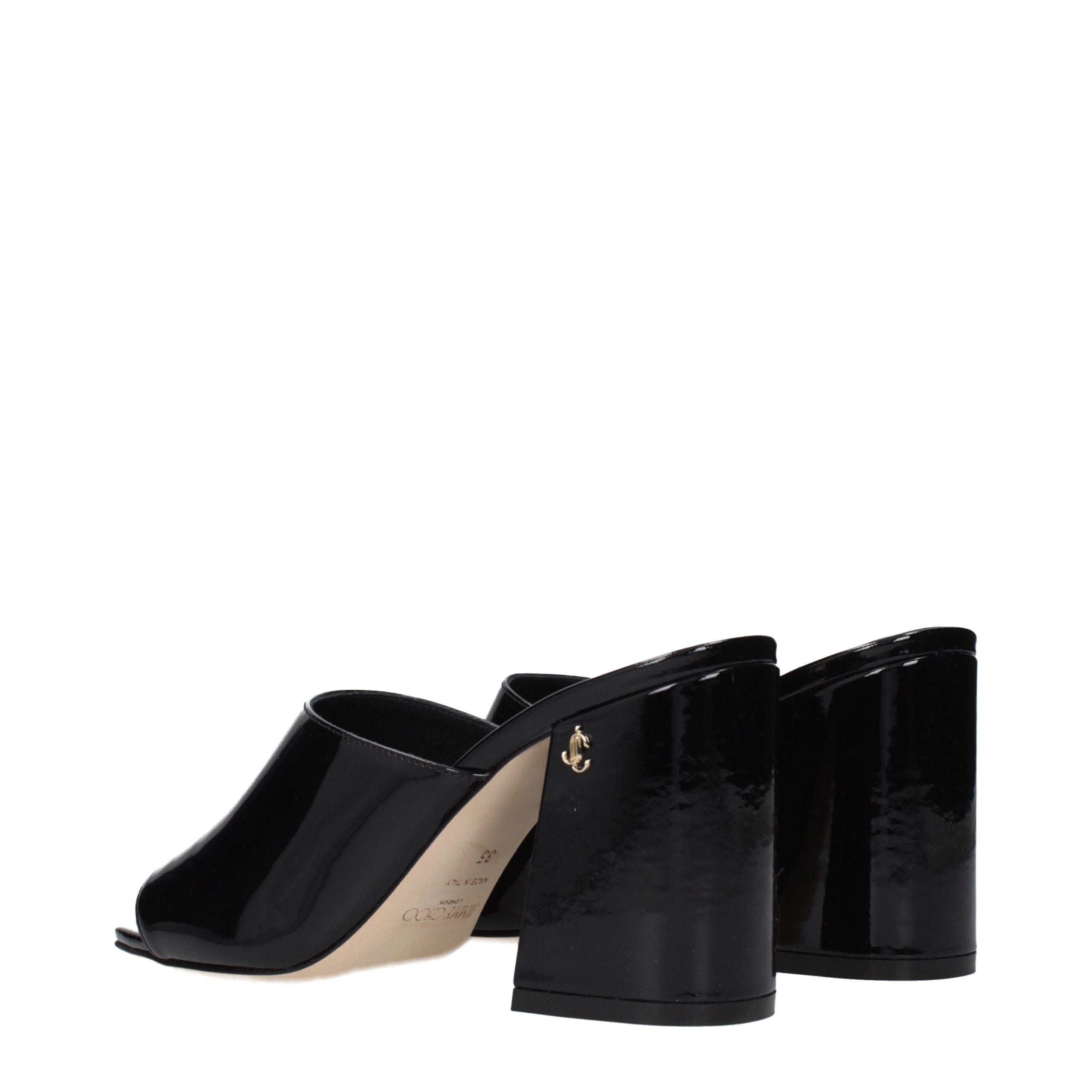 Jimmy Choo Black Leather Platform Sandals Jimmy Choo