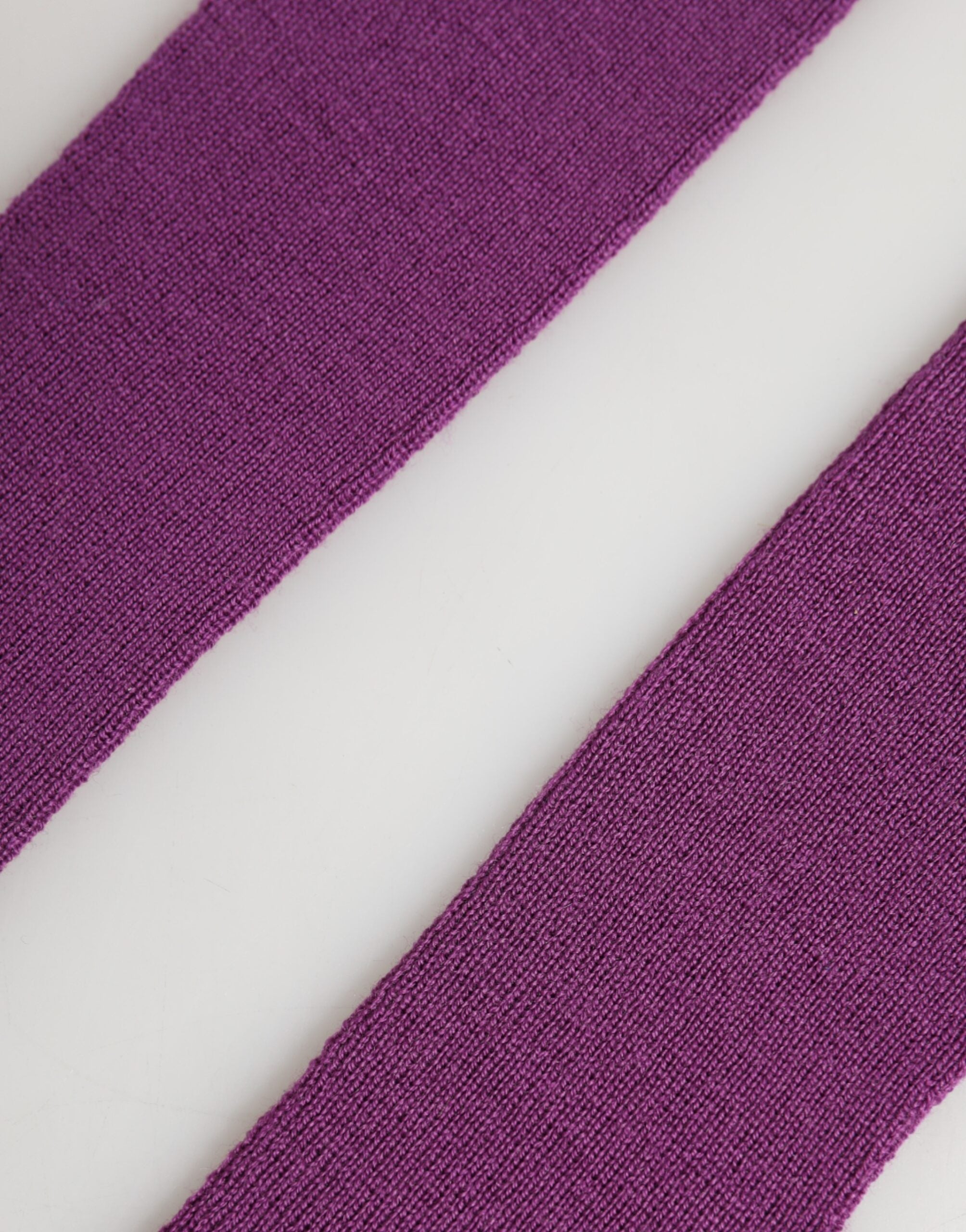Dolce & Gabbana Purple Wool Fingerless Elbow Length Women One Size Gloves Dolce & Gabbana