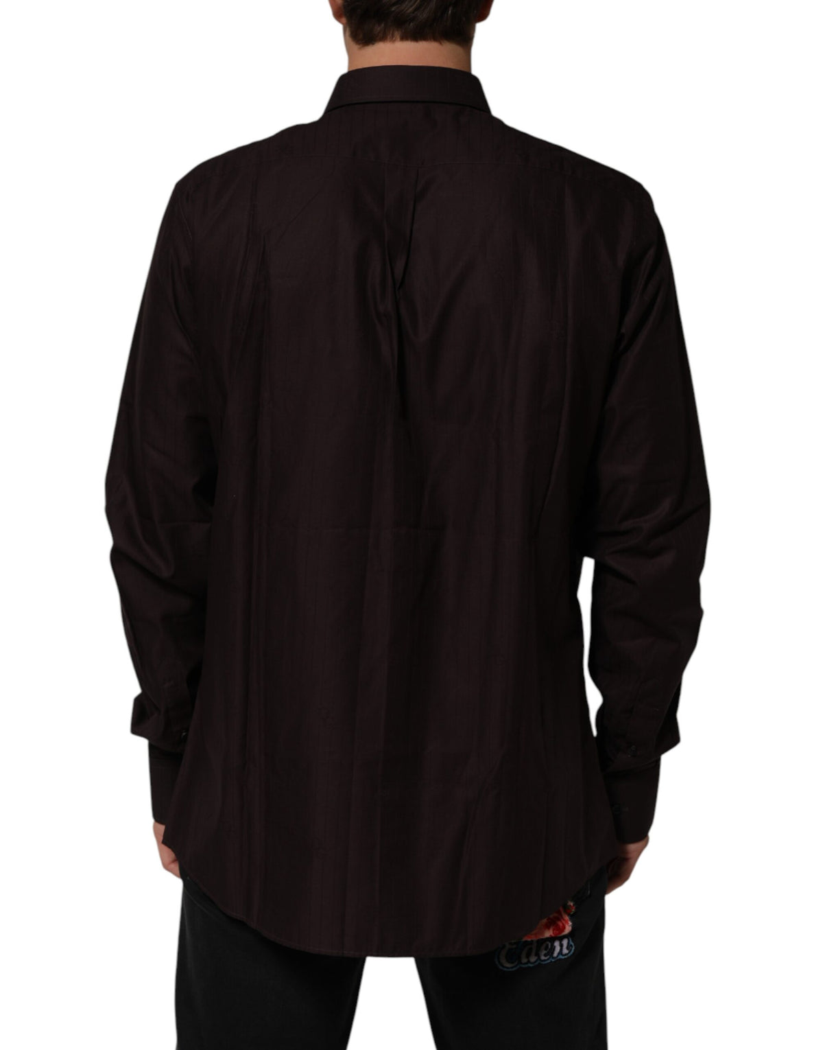 Dolce & Gabbana Brown Cotton LongSleeve MARTINI Dress Shirt