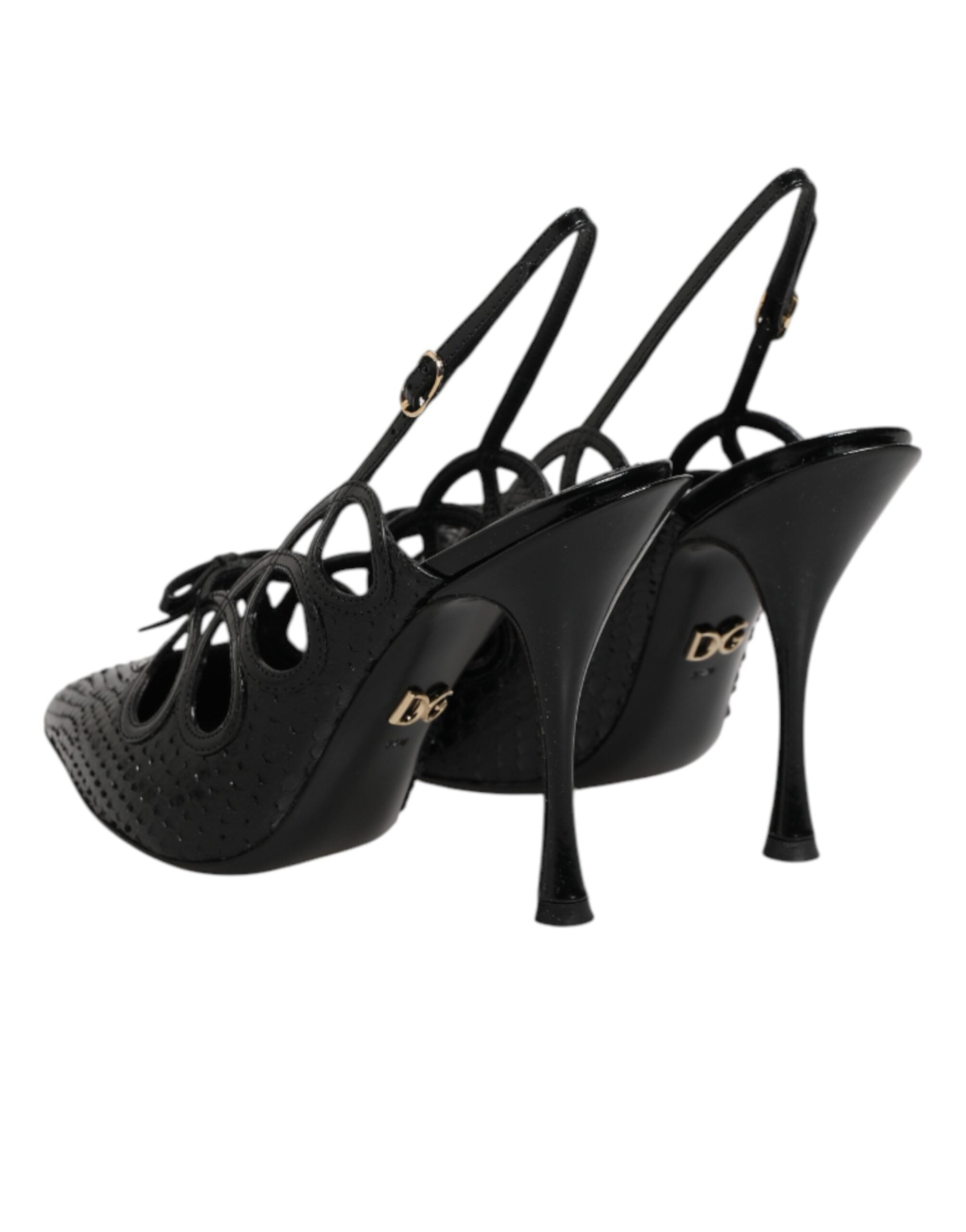 Dolce & Gabbana Leather High Heels Slingback Shoes Dolce & Gabbana