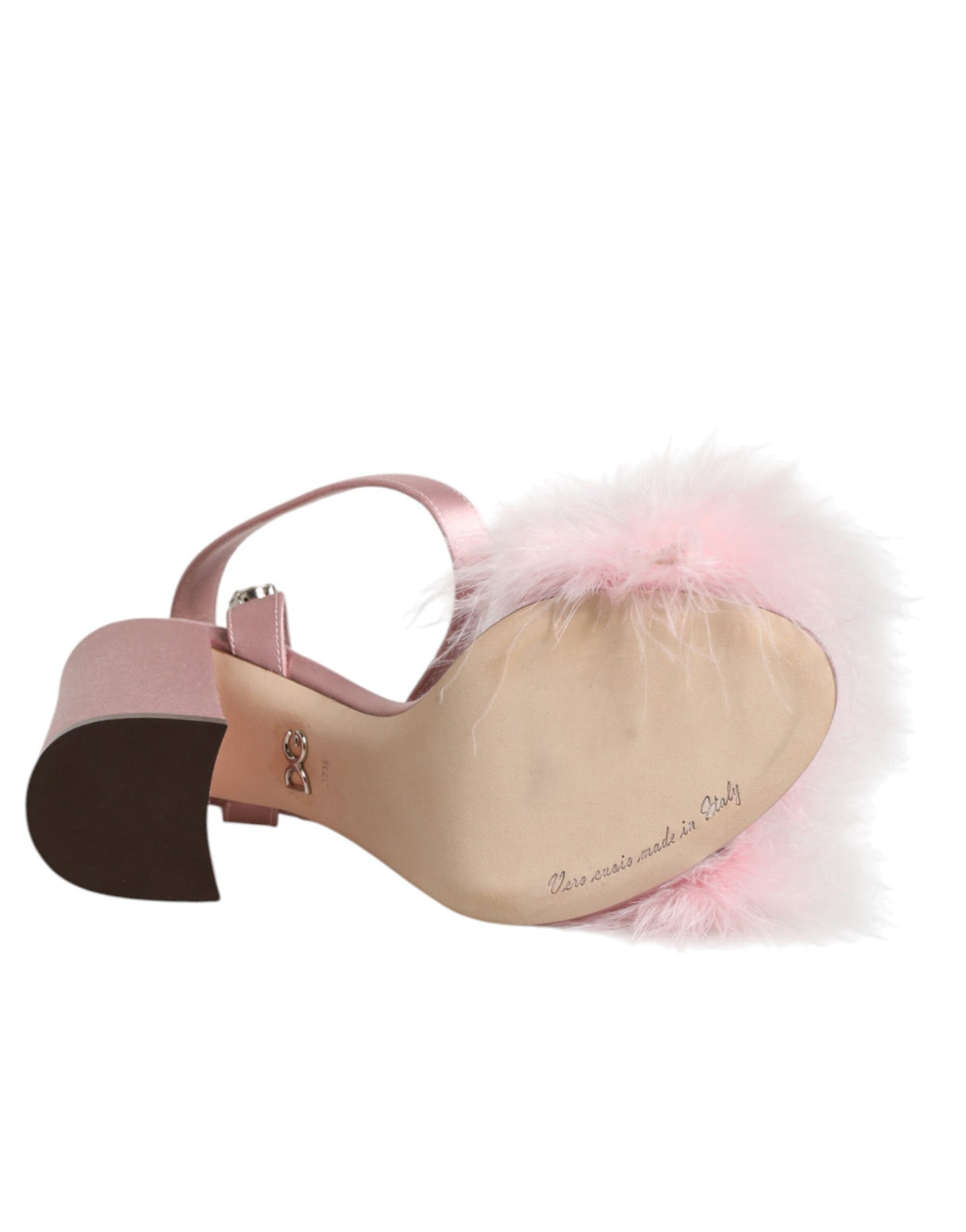 Dolce & Gabbana Pink Sequined Ankle Strap Sandals Shoes
