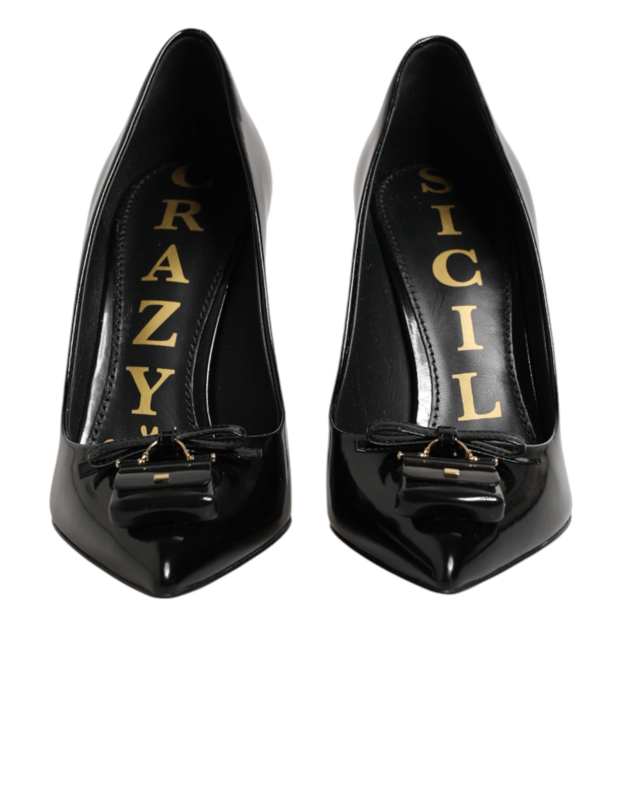 Dolce & Gabbana Black Bag Embellished Heels Pumps Shoes Dolce & Gabbana