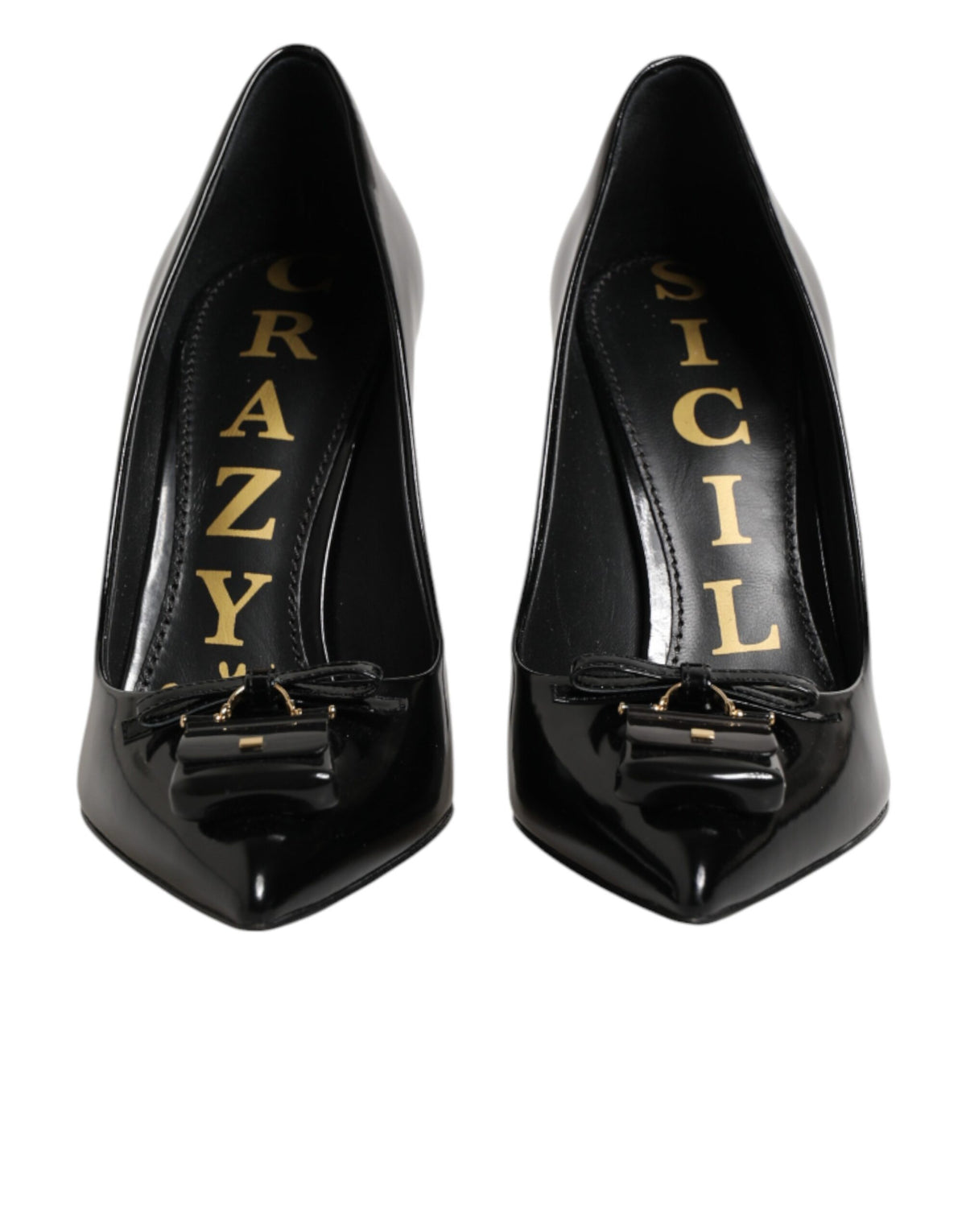 Dolce & Gabbana Black Bag Embellished Heels Pumps Shoes