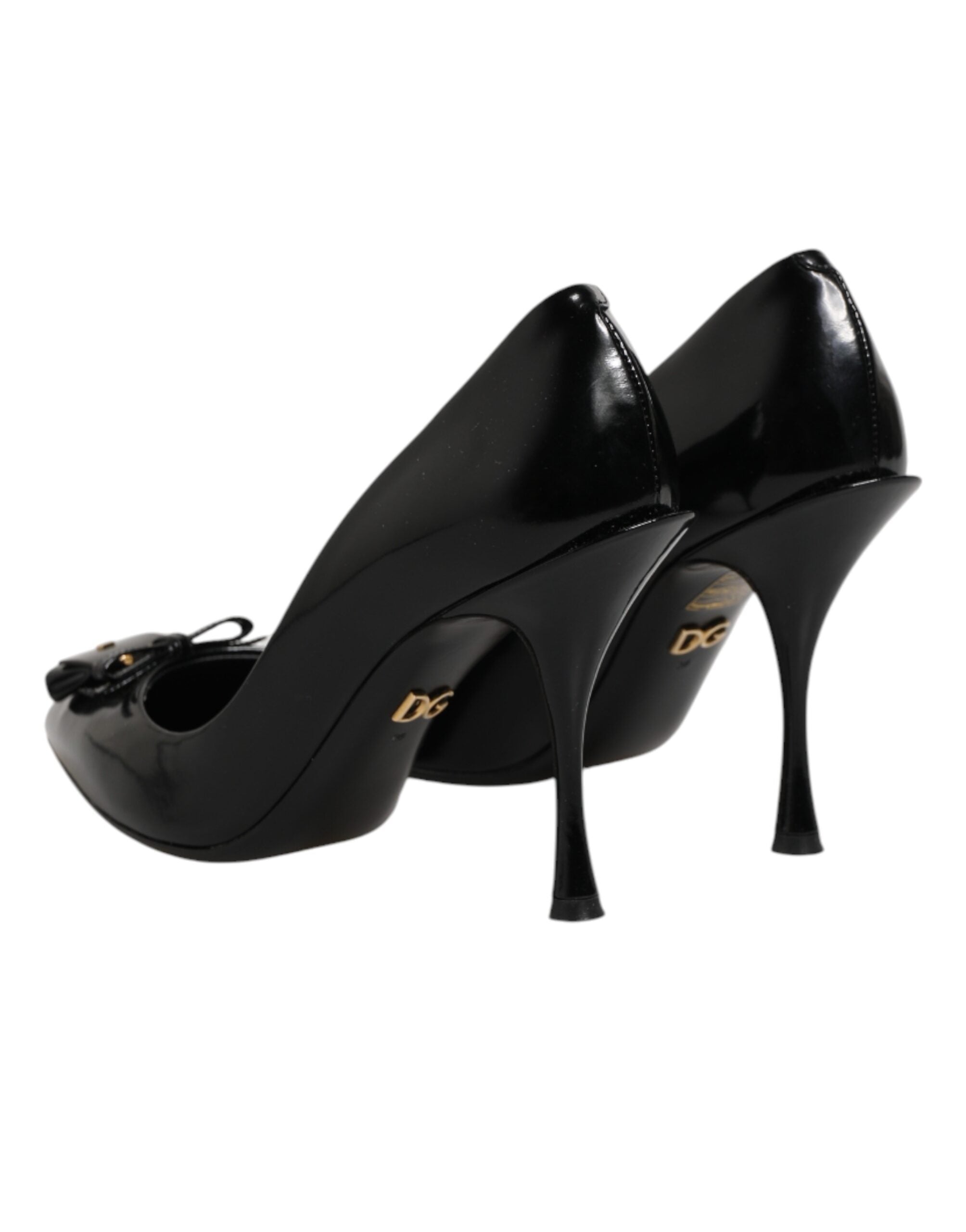Dolce & Gabbana Black Bag Embellished Heels Pumps Shoes Dolce & Gabbana