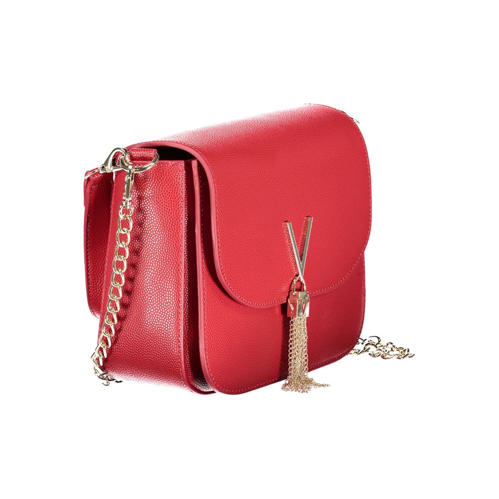 Mario Valentino Rosso Polyurethane Women's Bag With Removable Shoulder Strap Mario Valentino