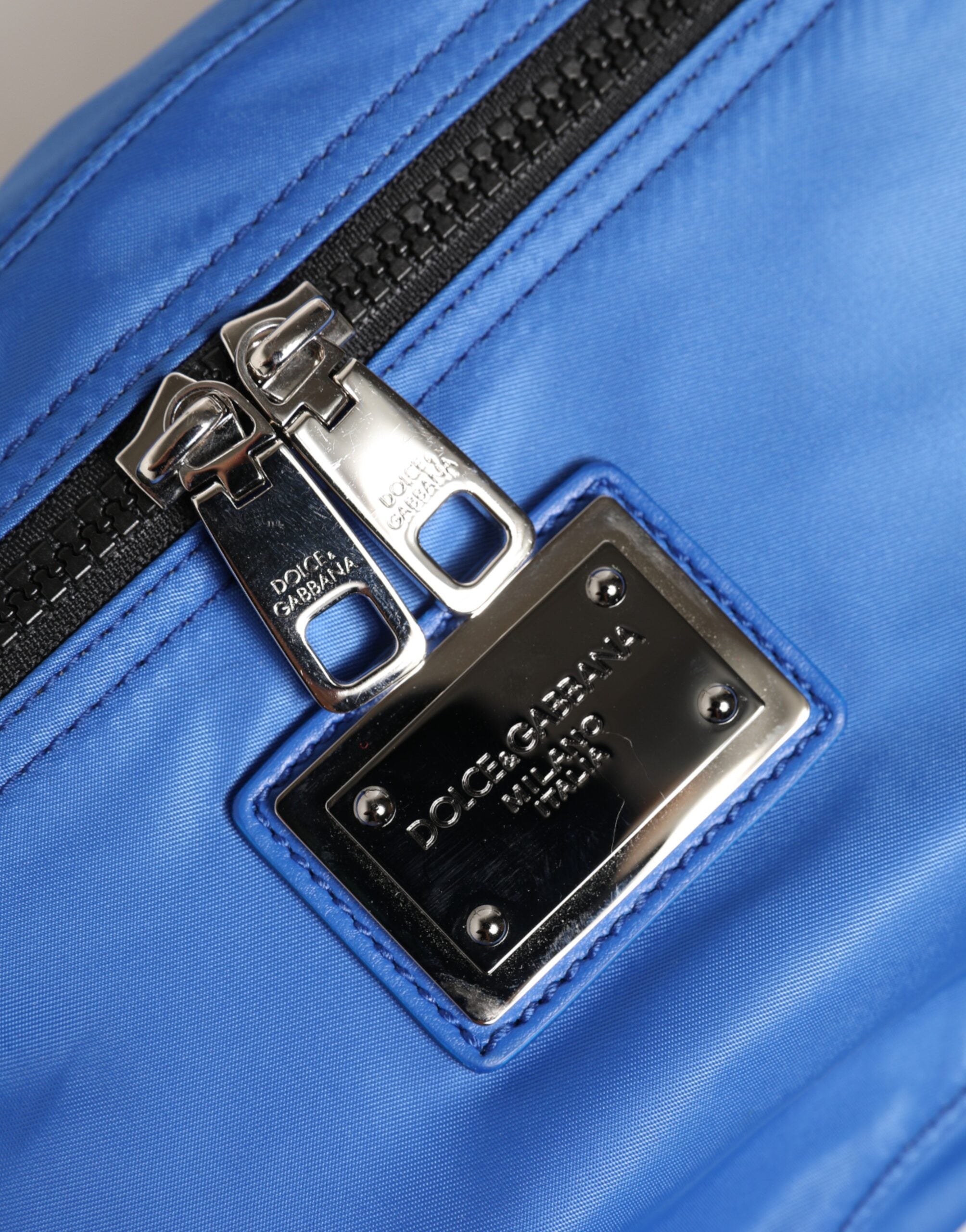Dolce & Gabbana Blue Logo Plaque Nylon Waist Fanny Pack Men's Borse Bag Dolce & Gabbana