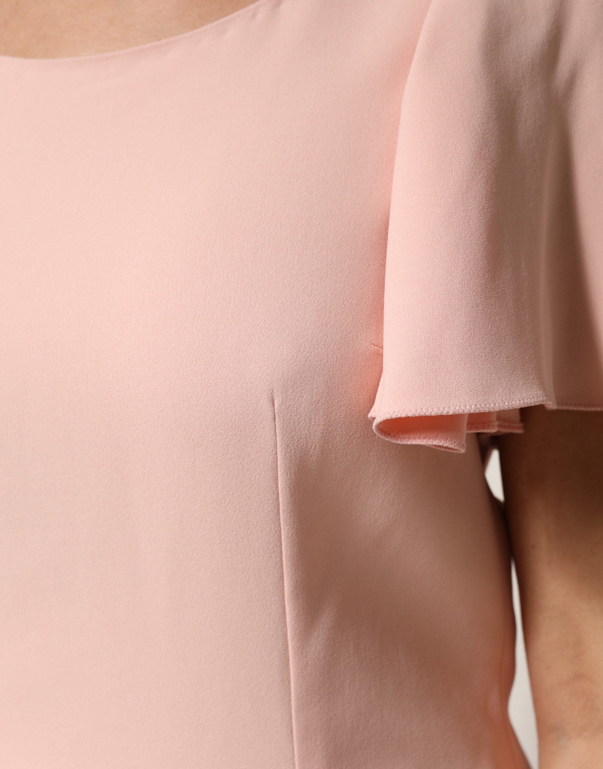 Dolce & Gabbana Pink Short Sleeves Round Neck Blouse Top Dolce & Gabbana
