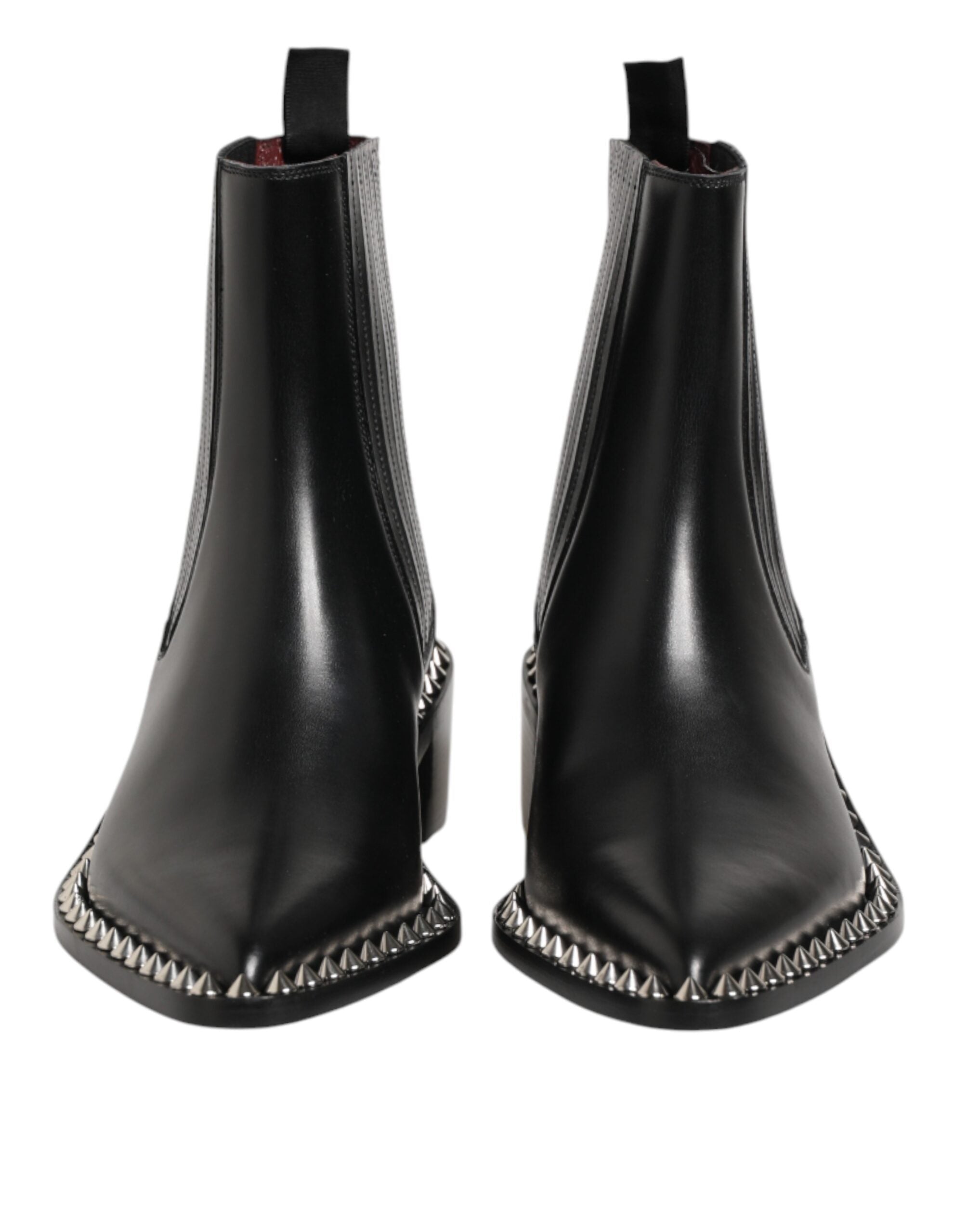 Dolce & Gabbana Black Studded Chelsea Short Ankle Boots Shoes Dolce & Gabbana