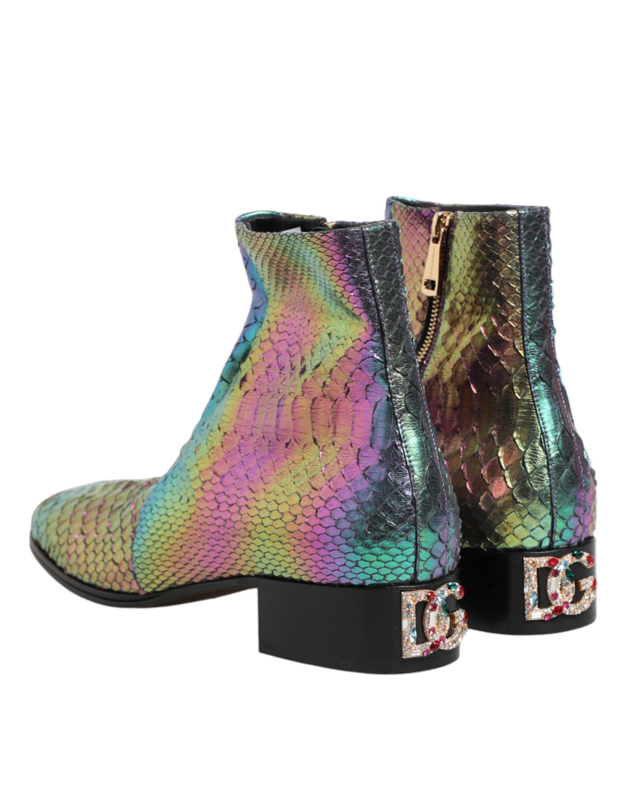 Dolce & Gabbana Multicolor Chelsea Short Ankle Boots Shoes Dolce & Gabbana