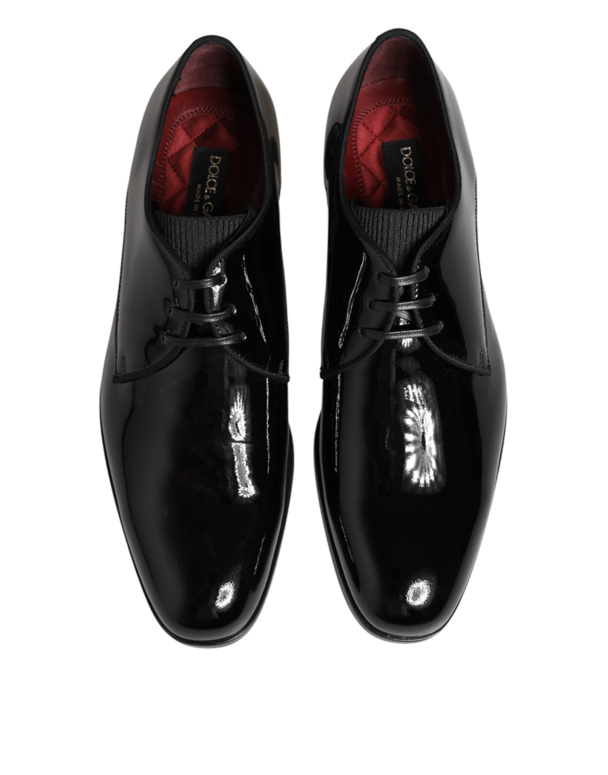 Dolce & Gabbana Black Calfskin Leather Derby Dress Shoes Dolce & Gabbana