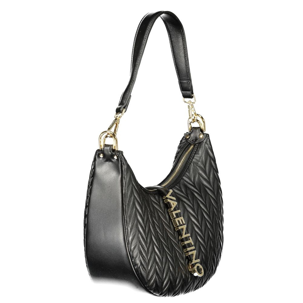 Mario Valentino Nero Polyurethane Women's Shoulder Bag Mario Valentino
