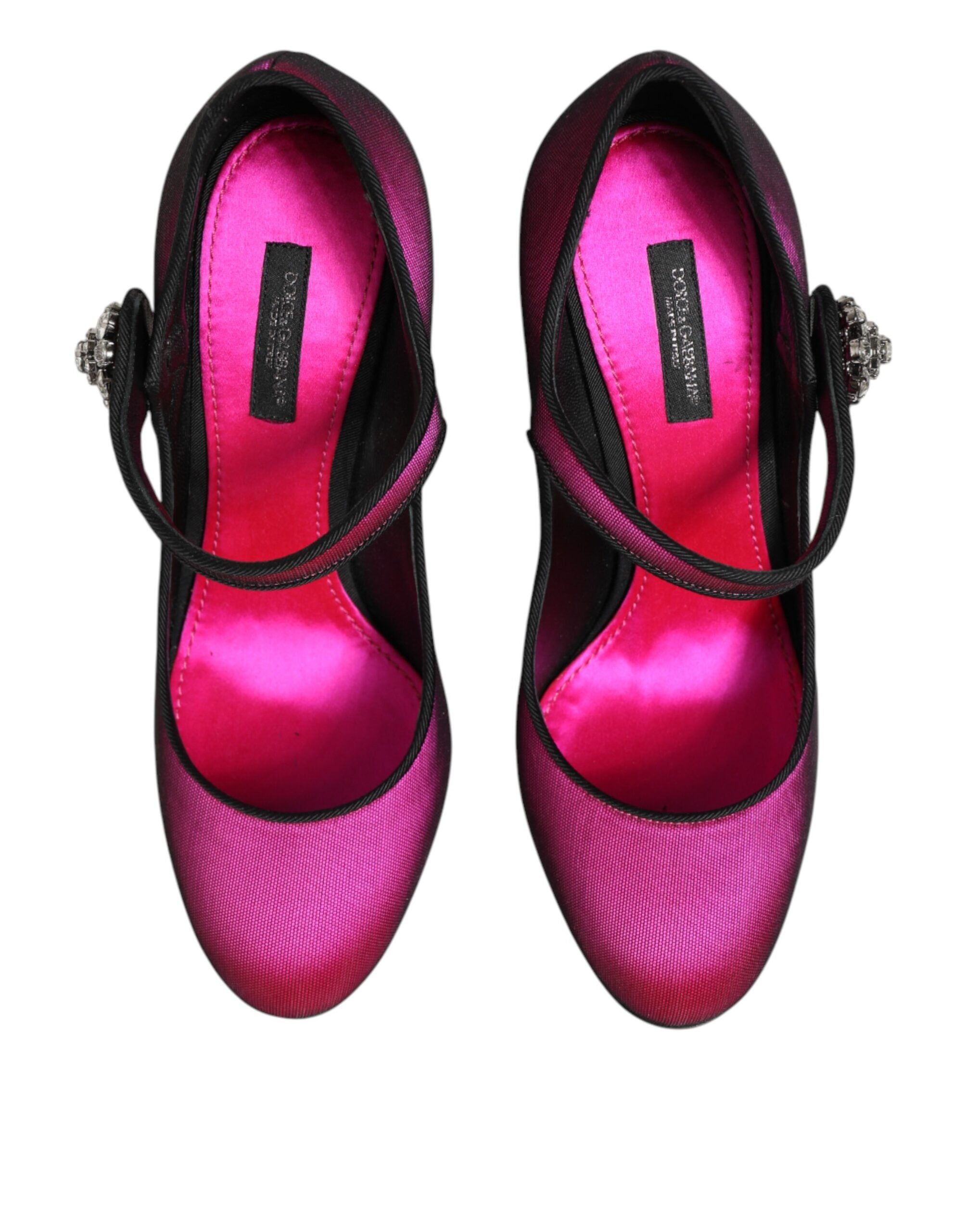 Dolce & Gabbana Pink Strass Mary Janes Heels Pumps Shoes Dolce & Gabbana