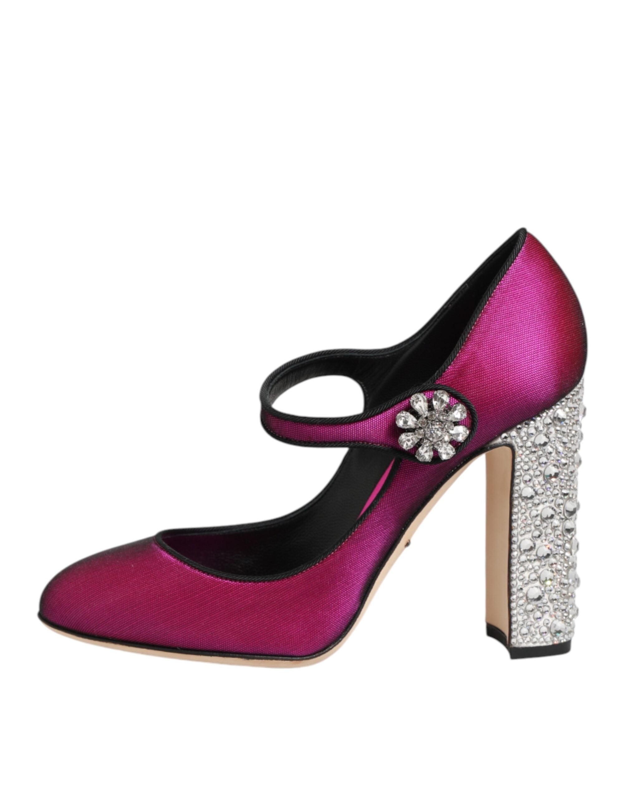 Dolce & Gabbana Pink Strass Mary Janes Heels Pumps Shoes Dolce & Gabbana