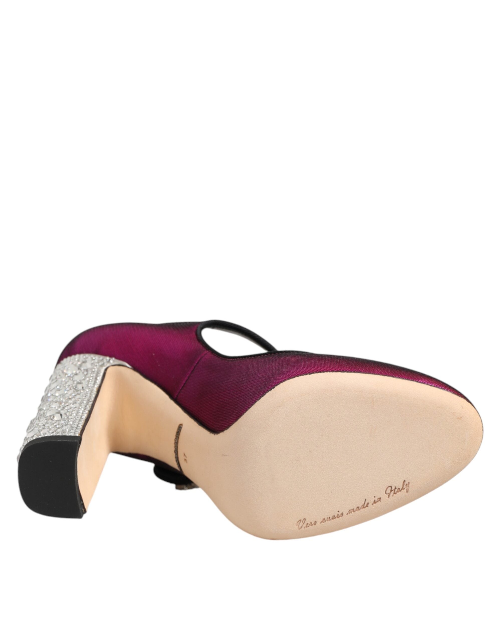 Dolce & Gabbana Pink Strass Mary Janes Heels Pumps Shoes Dolce & Gabbana