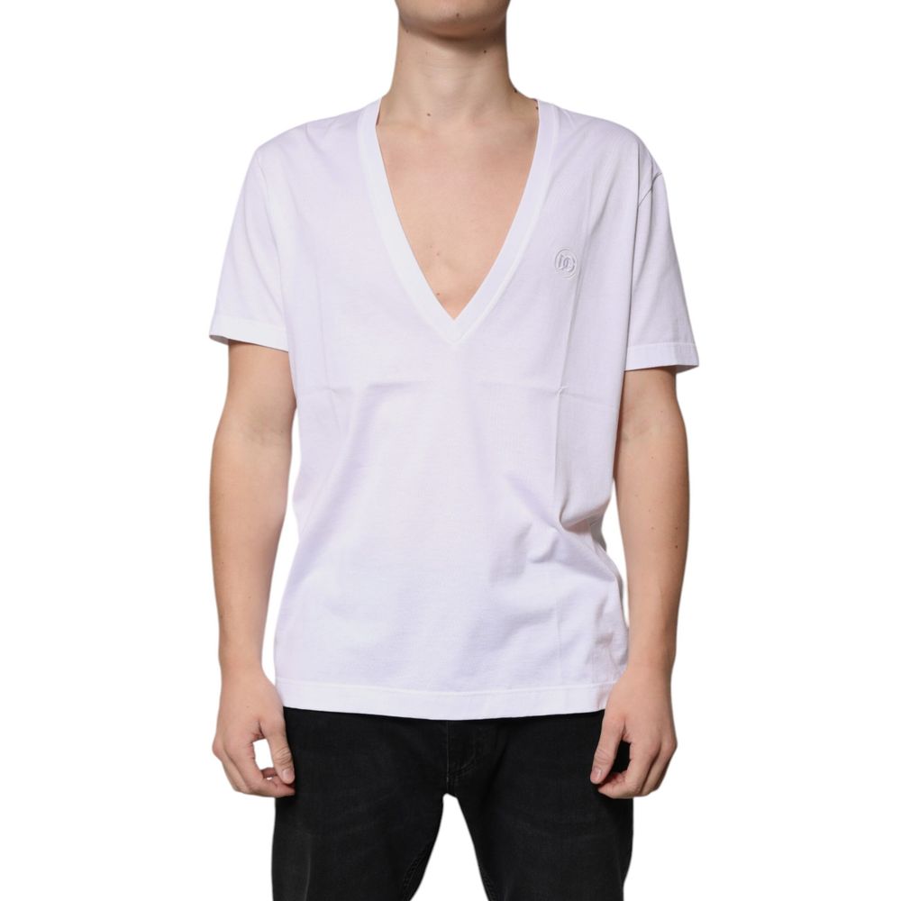 Dolce & Gabbana White Cotton T-Shirt Dolce & Gabbana