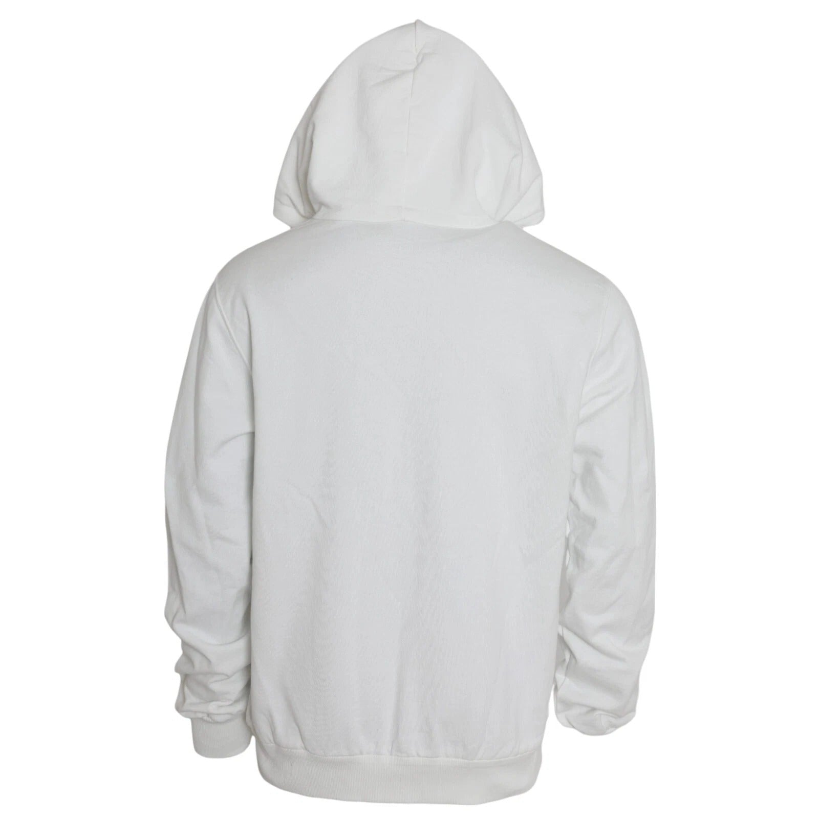 Dolce & Gabbana White Cotton Hooded Pullover Sweatshirt Men Dolce & Gabbana