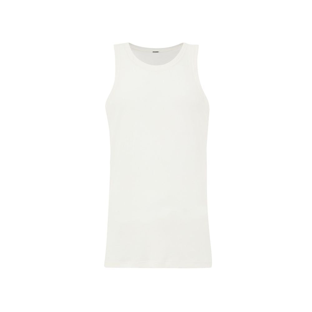 Jil Sander White Cotton Sleveless Jacket Jil Sander