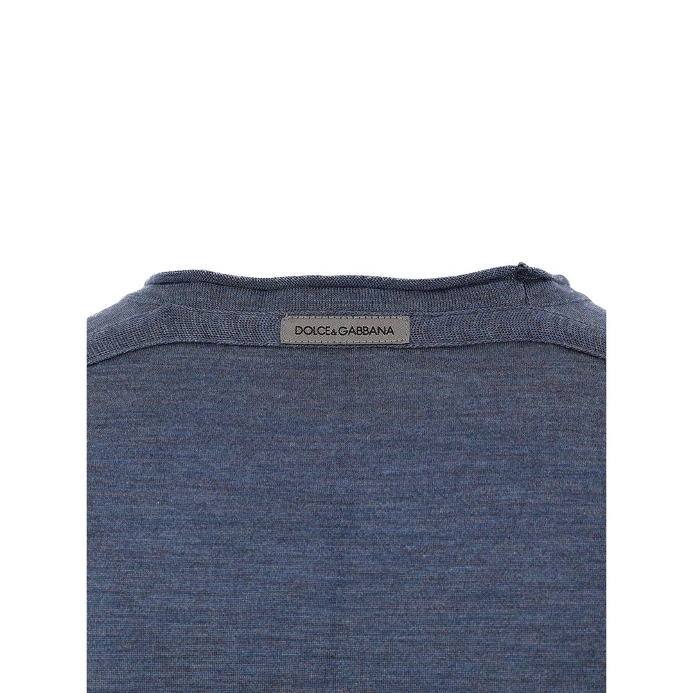 Dolce & Gabbana Blue Silk Sweatshirt Dolce & Gabbana