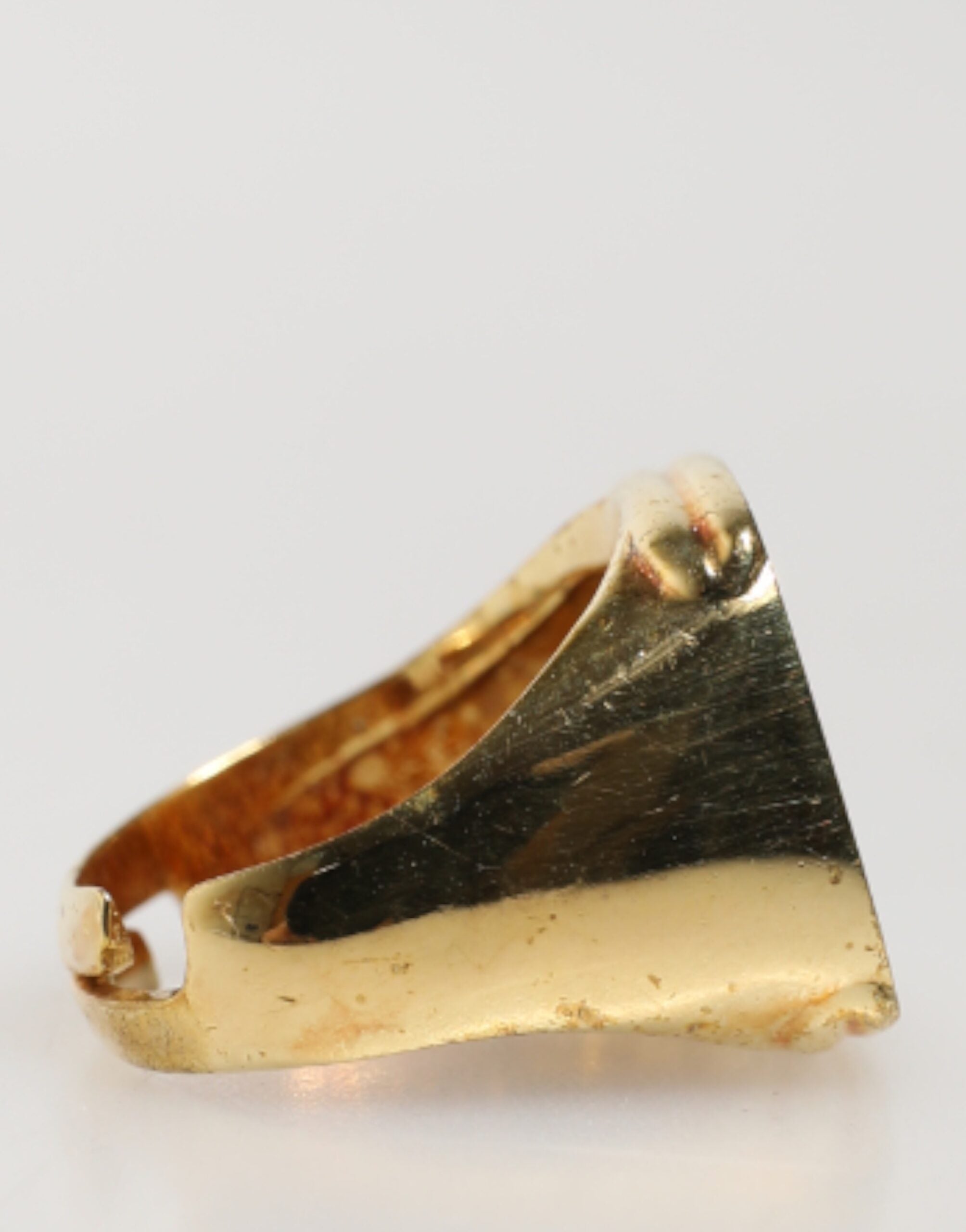 Dolce & Gabbana Gold-Tone Real Brass Black Enamel "J" Adjustable Rings Dolce & Gabbana