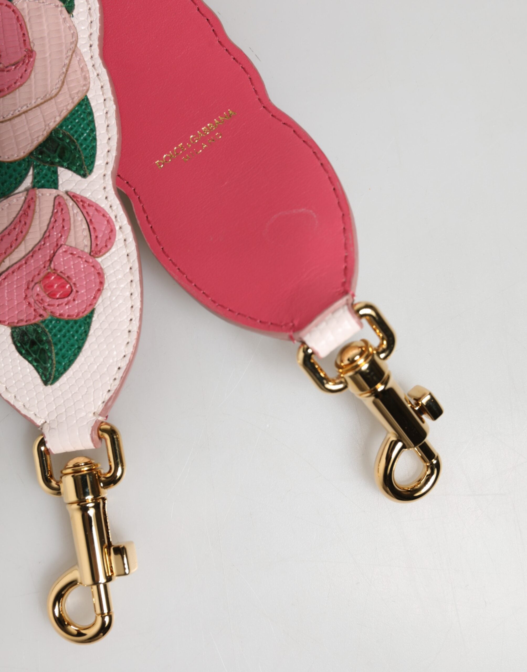 Dolce & Gabbana Strap White Floral Calf Leather Bag Accessory Shoulder Dolce & Gabbana