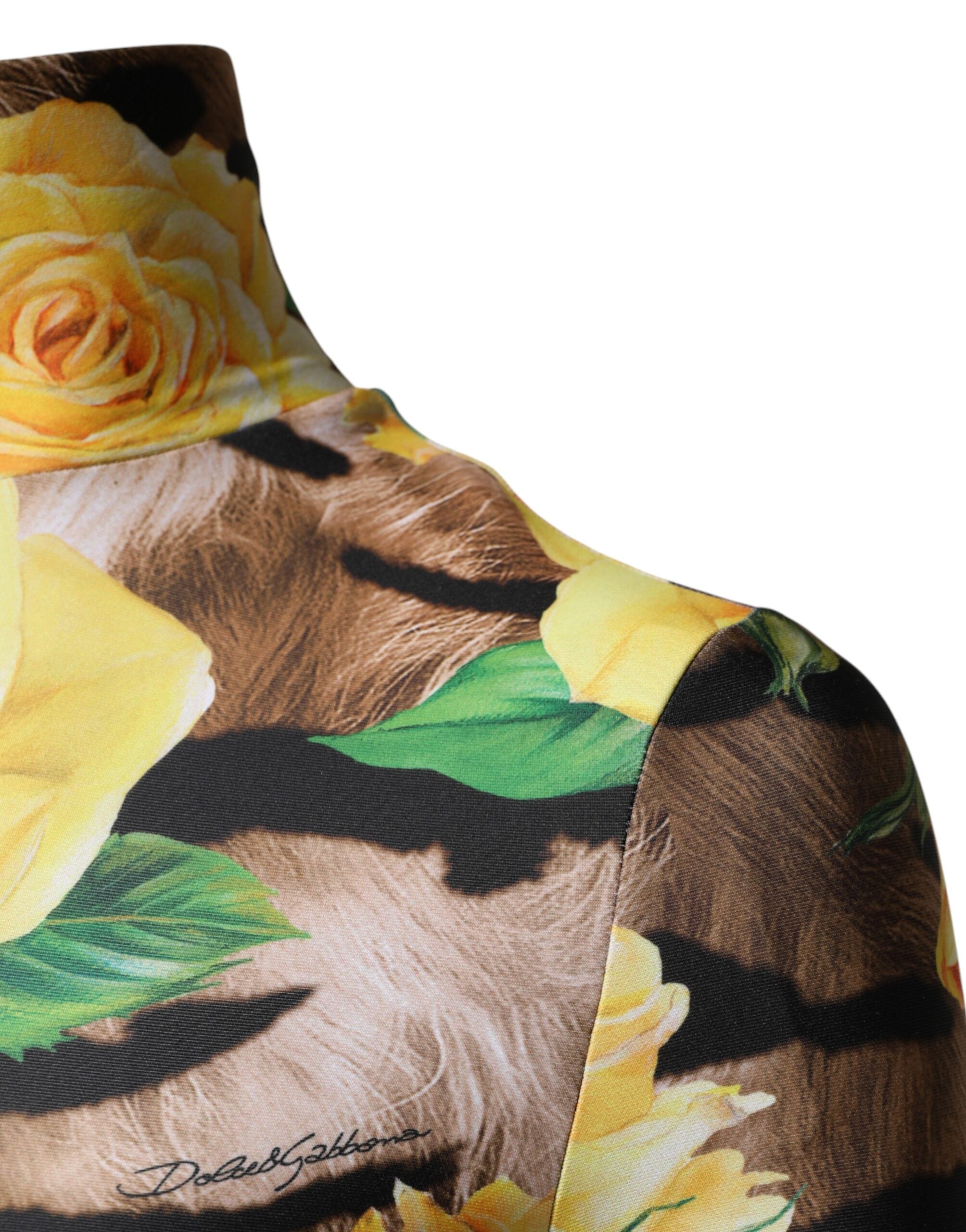 Dolce & Gabbana Multicolor Floral Print Sheath Mini Dress Dolce & Gabbana