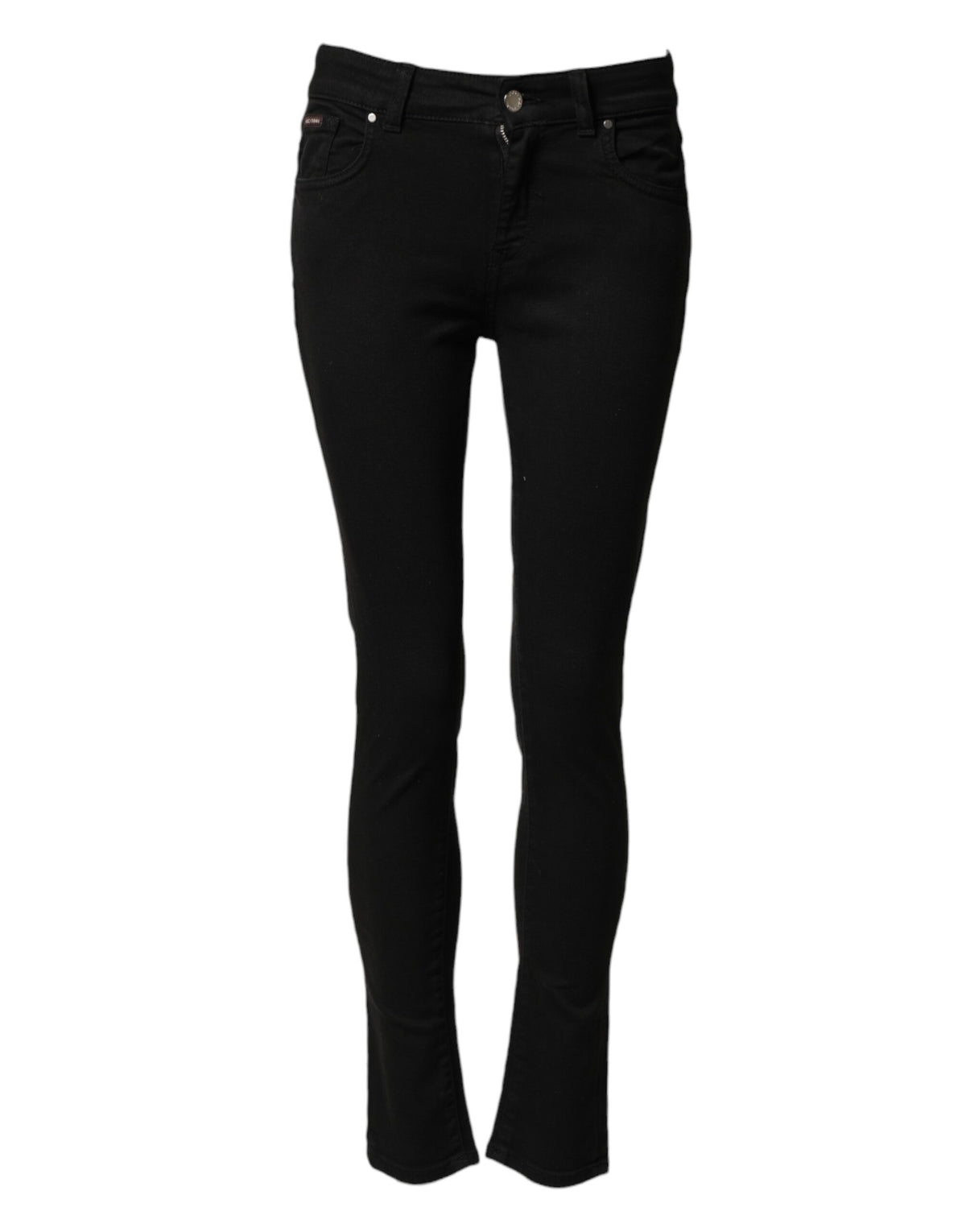 Dolce & Gabbana Black Cotton Skinny Mid Waist Denim Jeans