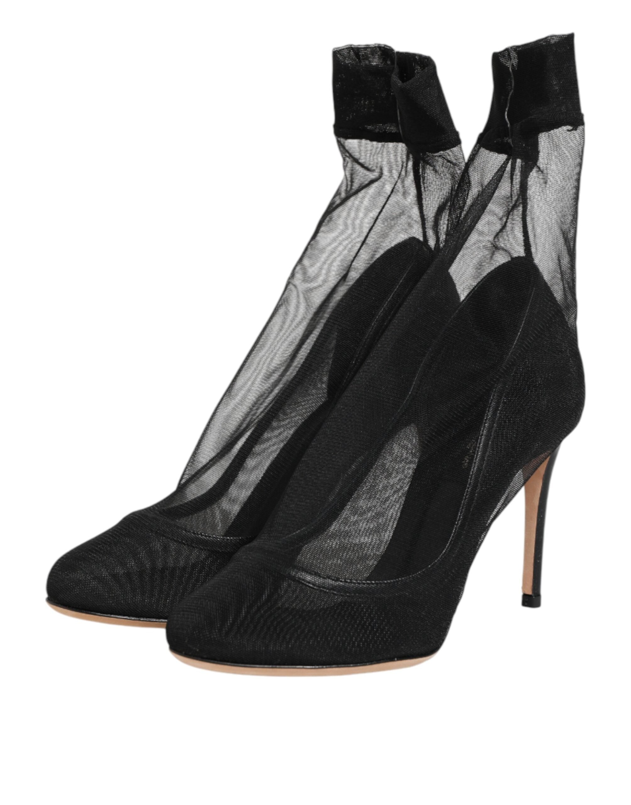 Dolce & Gabbana Black Nylon Stretch Mesh Sock Boots Shoes Dolce & Gabbana