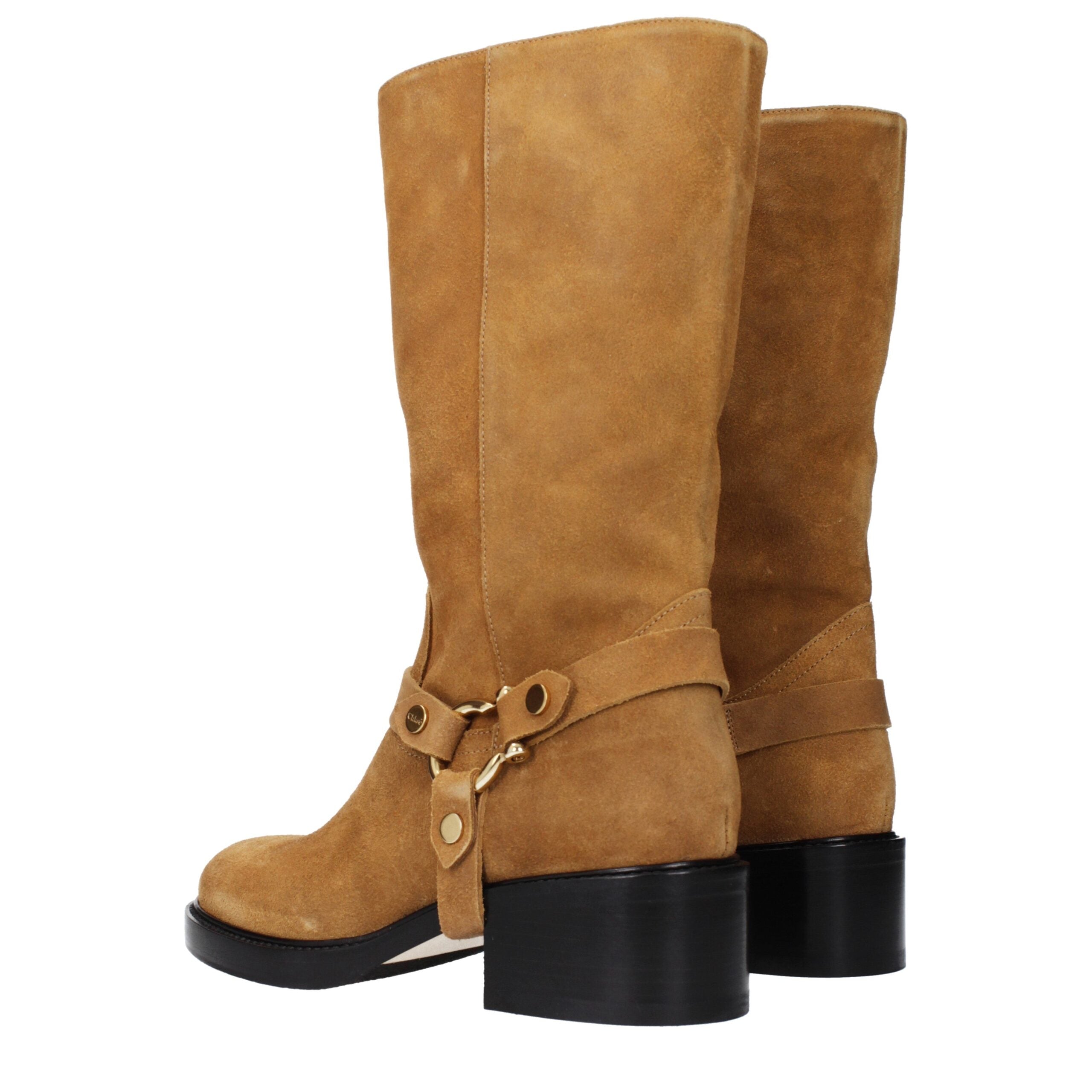 Chloé Brown Leather Ankle Boots Chloé