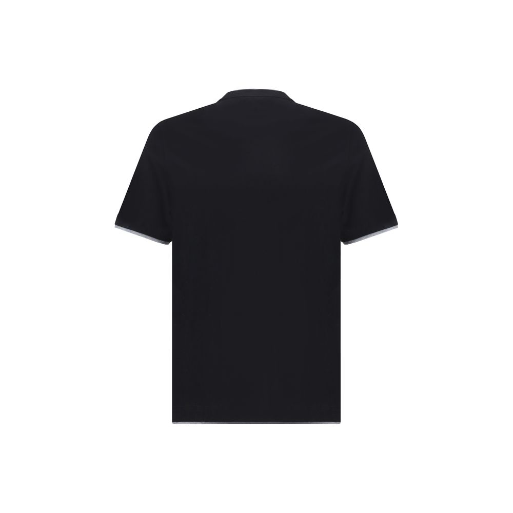 Brunello Cucinelli Black Cotton T-Shirt Brunello Cucinelli