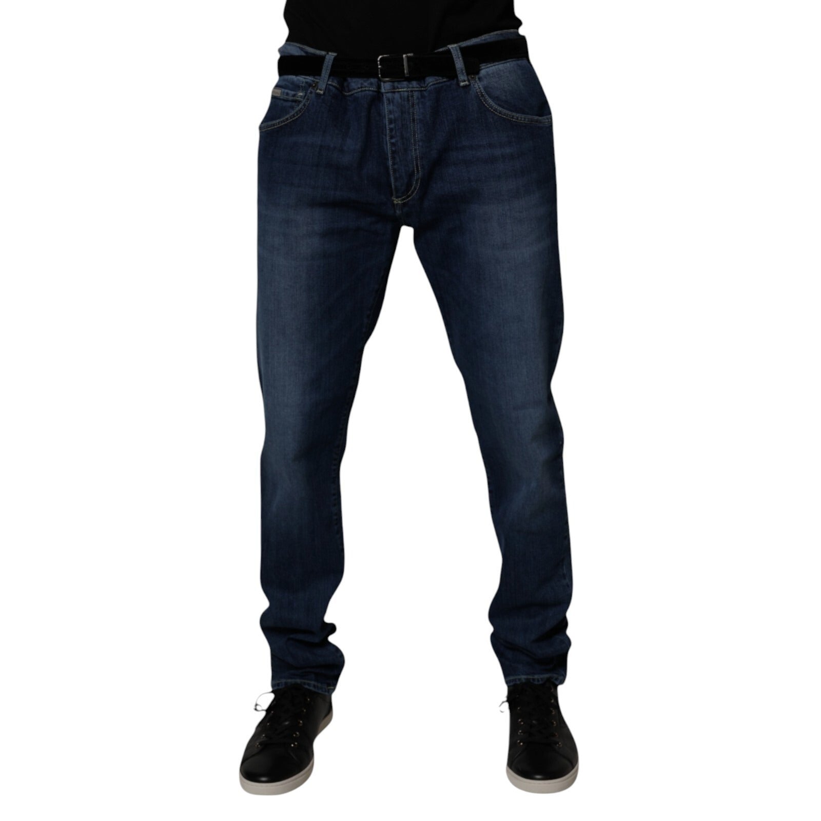 Dolce & Gabbana Blue Washed Cotton Stretch SkinnyDenim Jeans Dolce & Gabbana