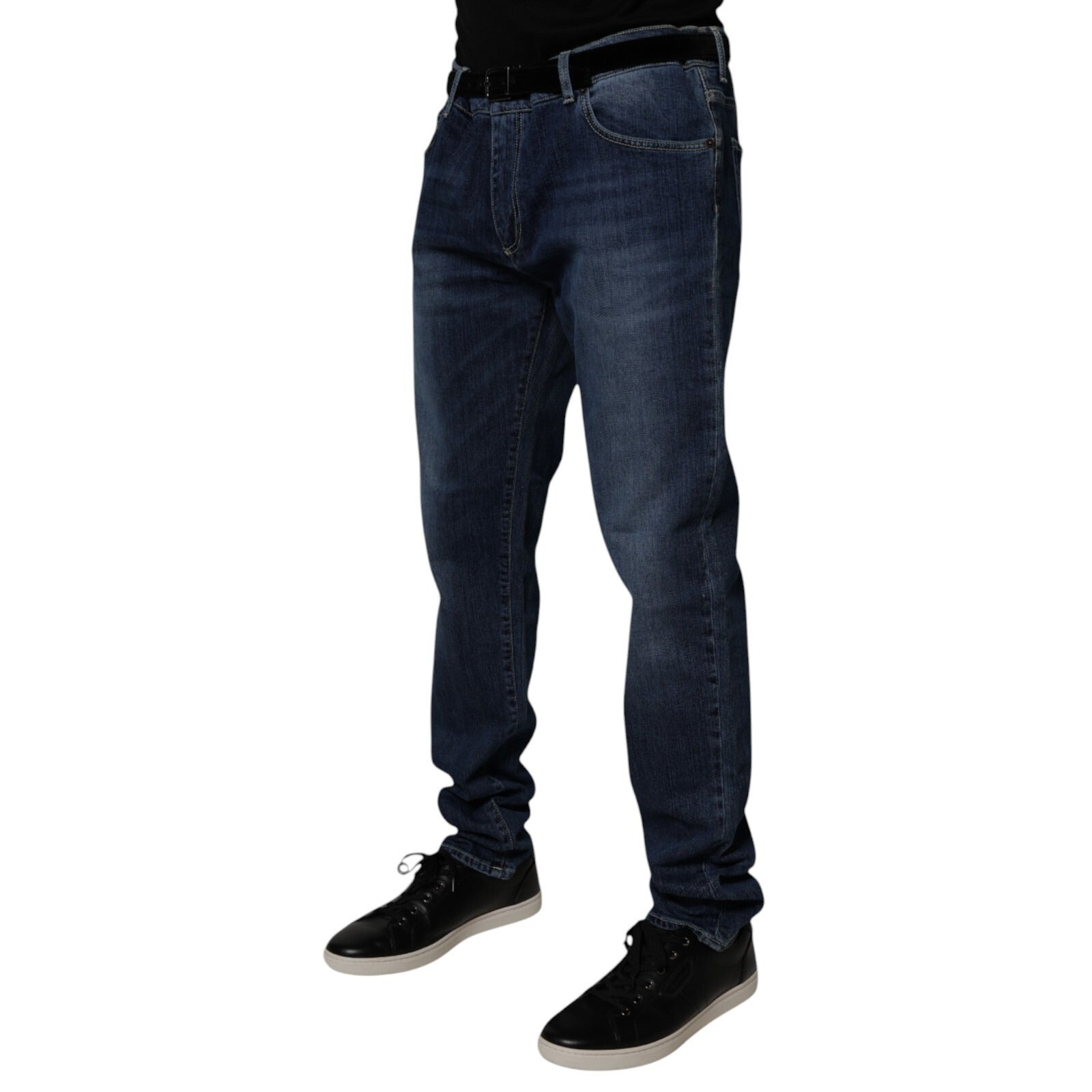Dolce & Gabbana Blue Washed Cotton Stretch SkinnyDenim Jeans Dolce & Gabbana