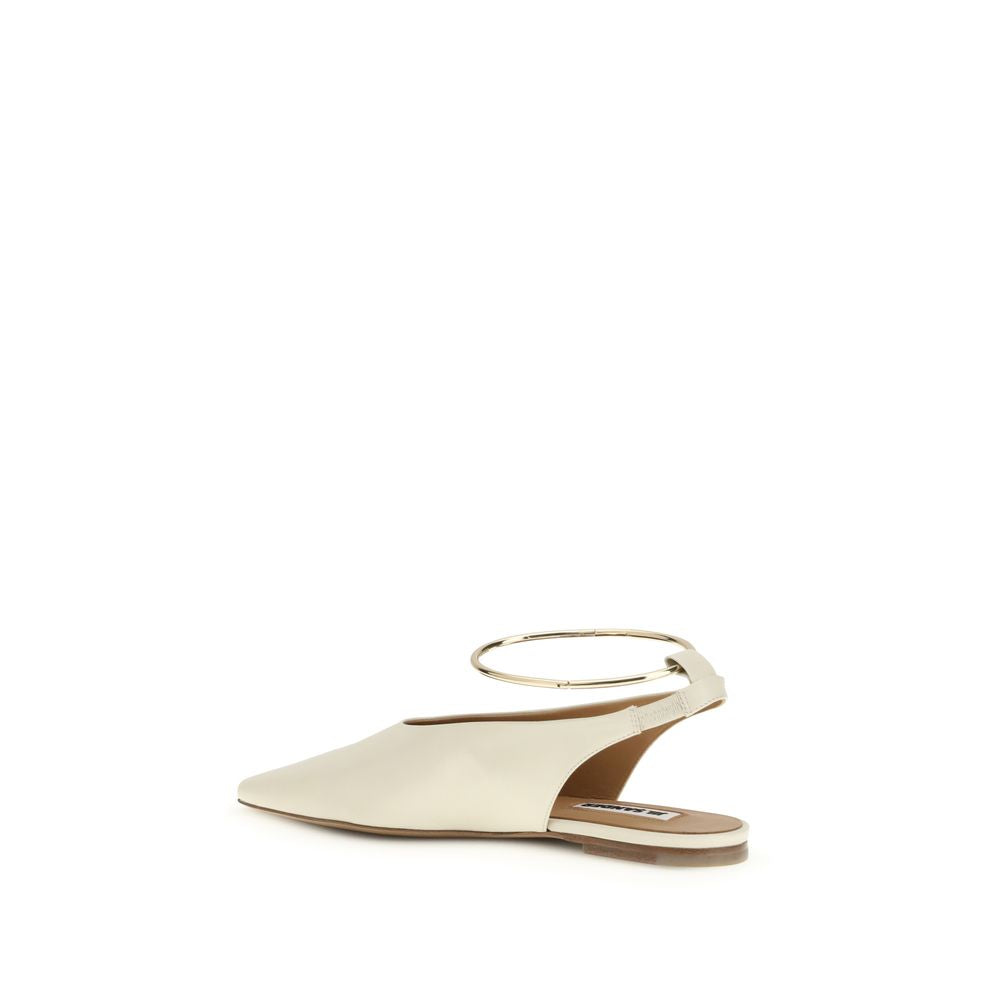 Jil Sander Beige Goatskin Ballet Flats Jil Sander