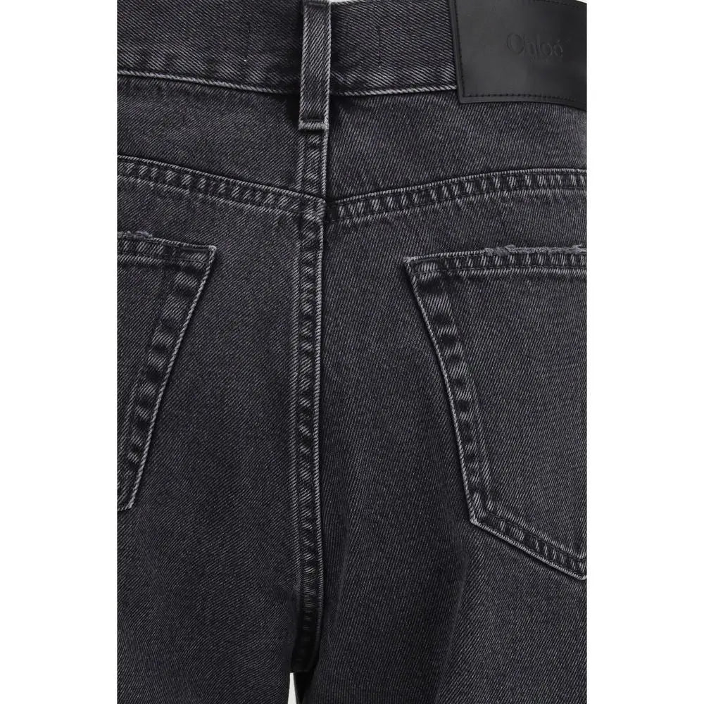 Chloé Black Cotton High-Waisted Jean Chloé