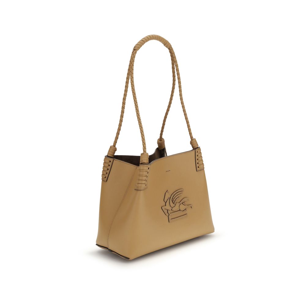 Etro Beige Calf Leather Bos Taurus Shoulder Bag Etro
