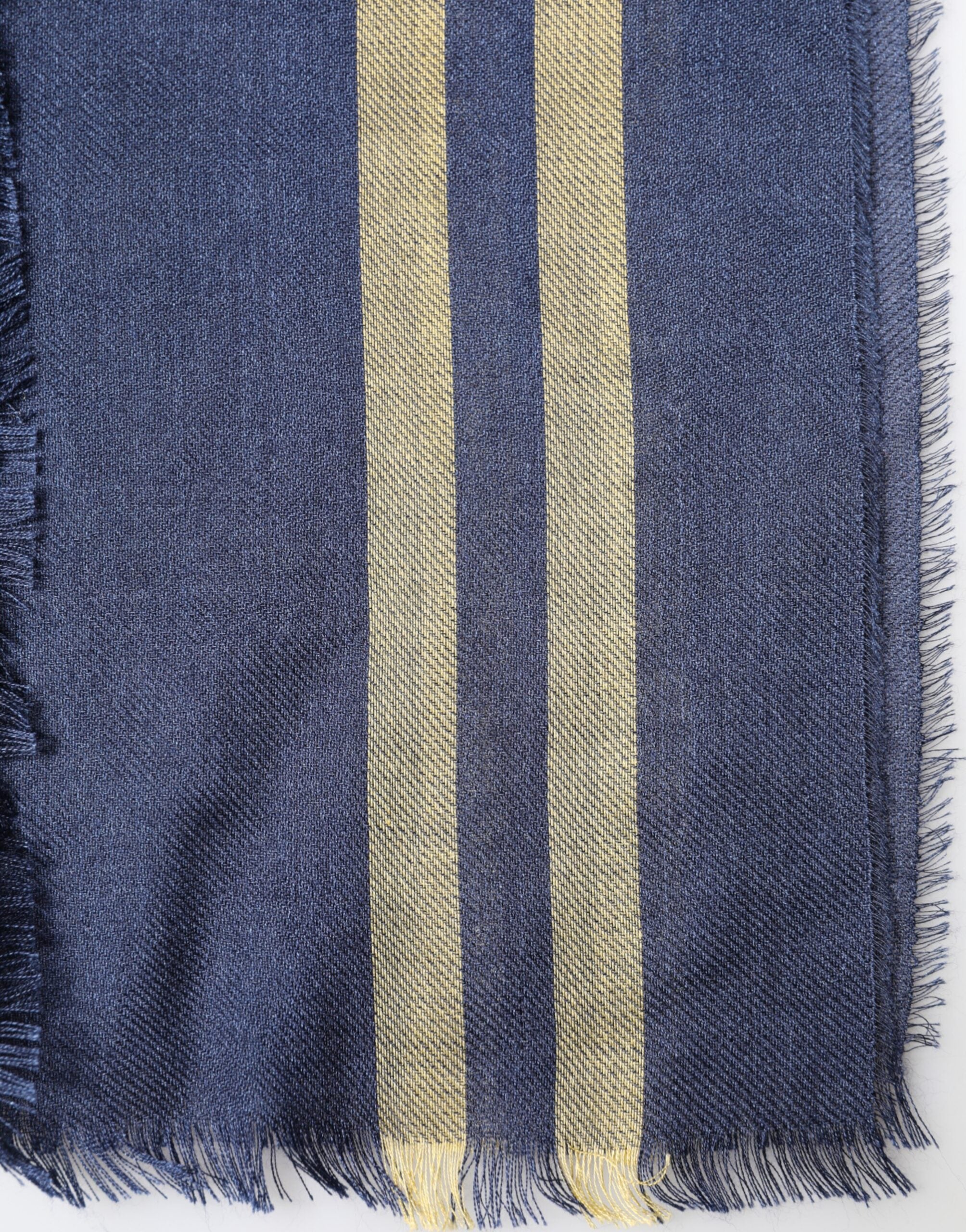 Dolce & Gabbana Blue Cashmere Neck Wrap Shawl Fringes Scarf Dolce & Gabbana