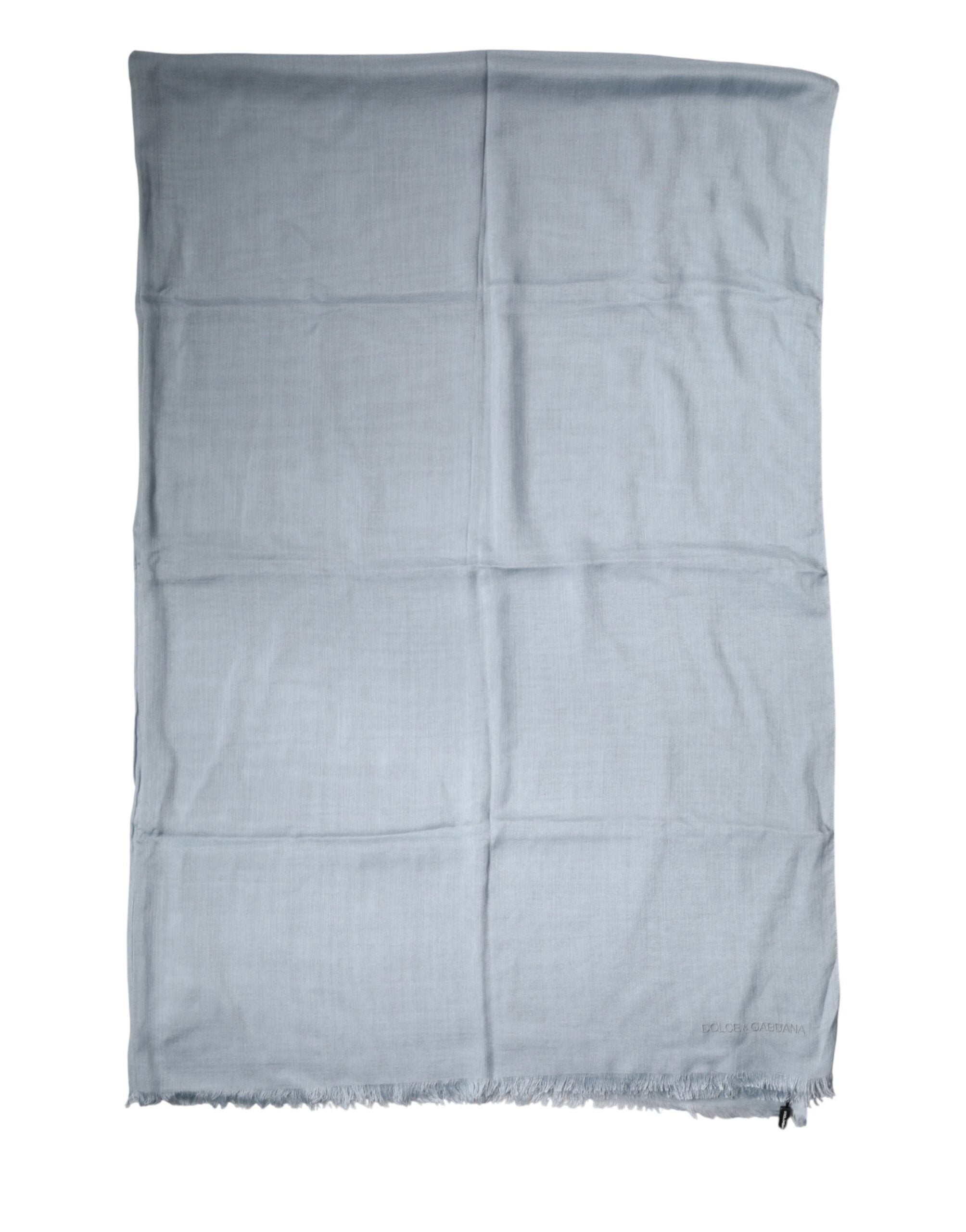 Dolce & Gabbana Light Blue Cashmere Knitted Shawl Dolce & Gabbana