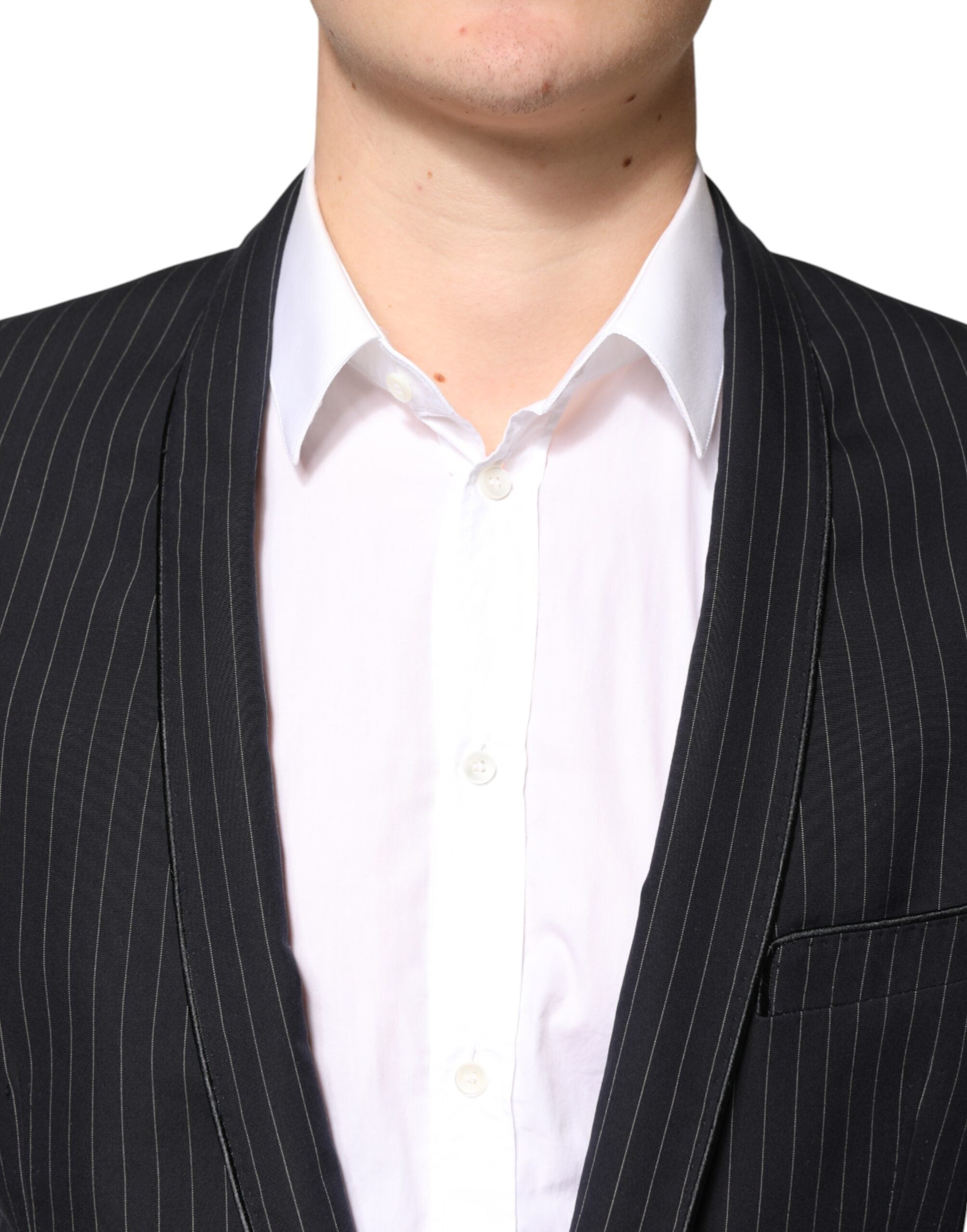 Dolce & Gabbana Black Stripes 1 Button Suit Jacket Blazer Dolce & Gabbana