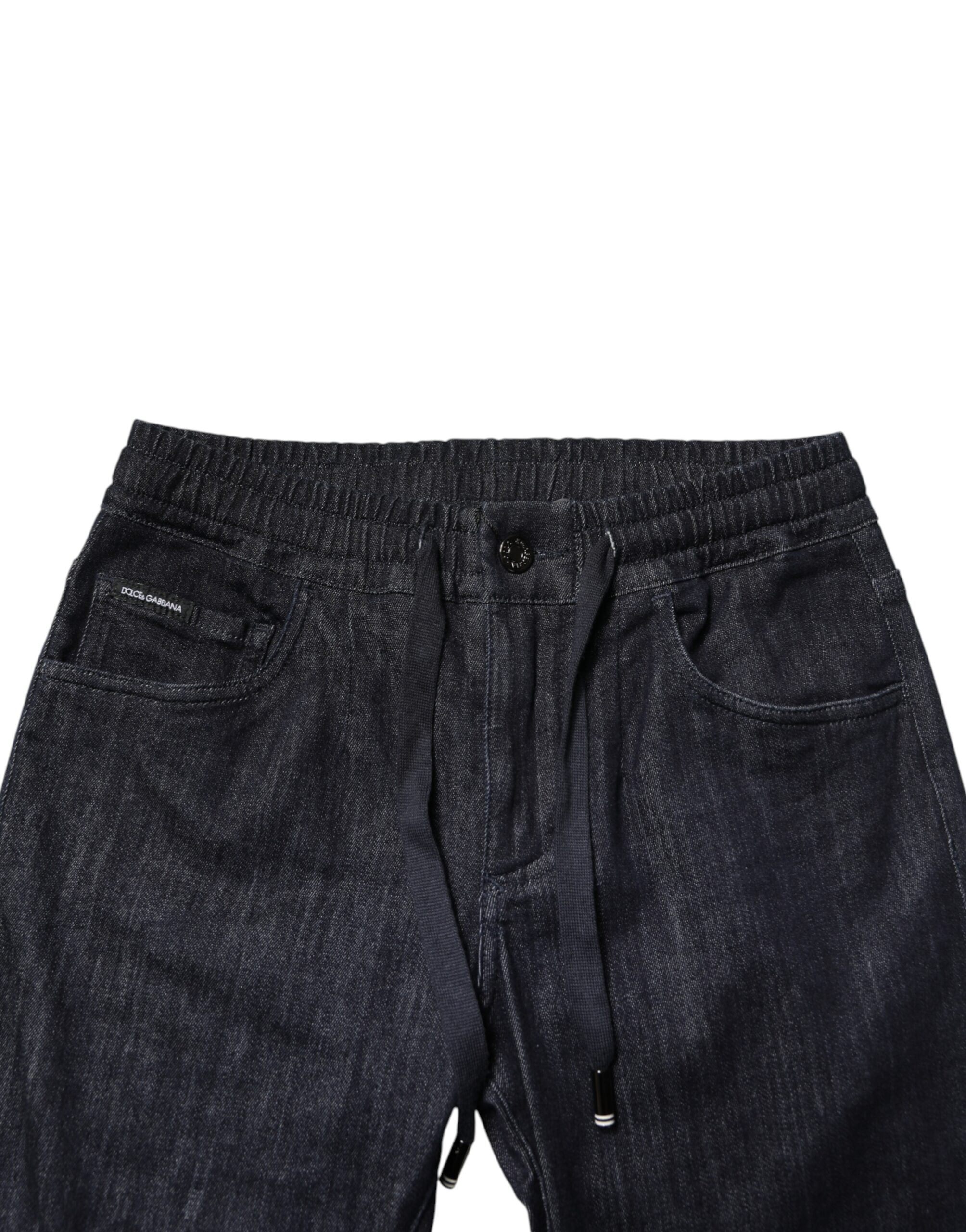Dolce & Gabbana Black Cotton Stretch Skinny Denim Men Jeans Dolce & Gabbana