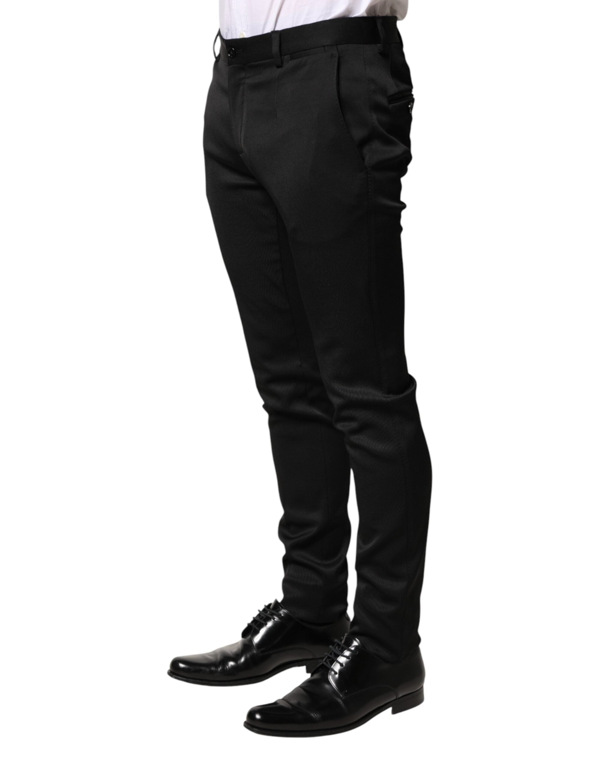 Dolce & Gabbana Black Viscose Dress Formal Men Trousers Pants Dolce & Gabbana
