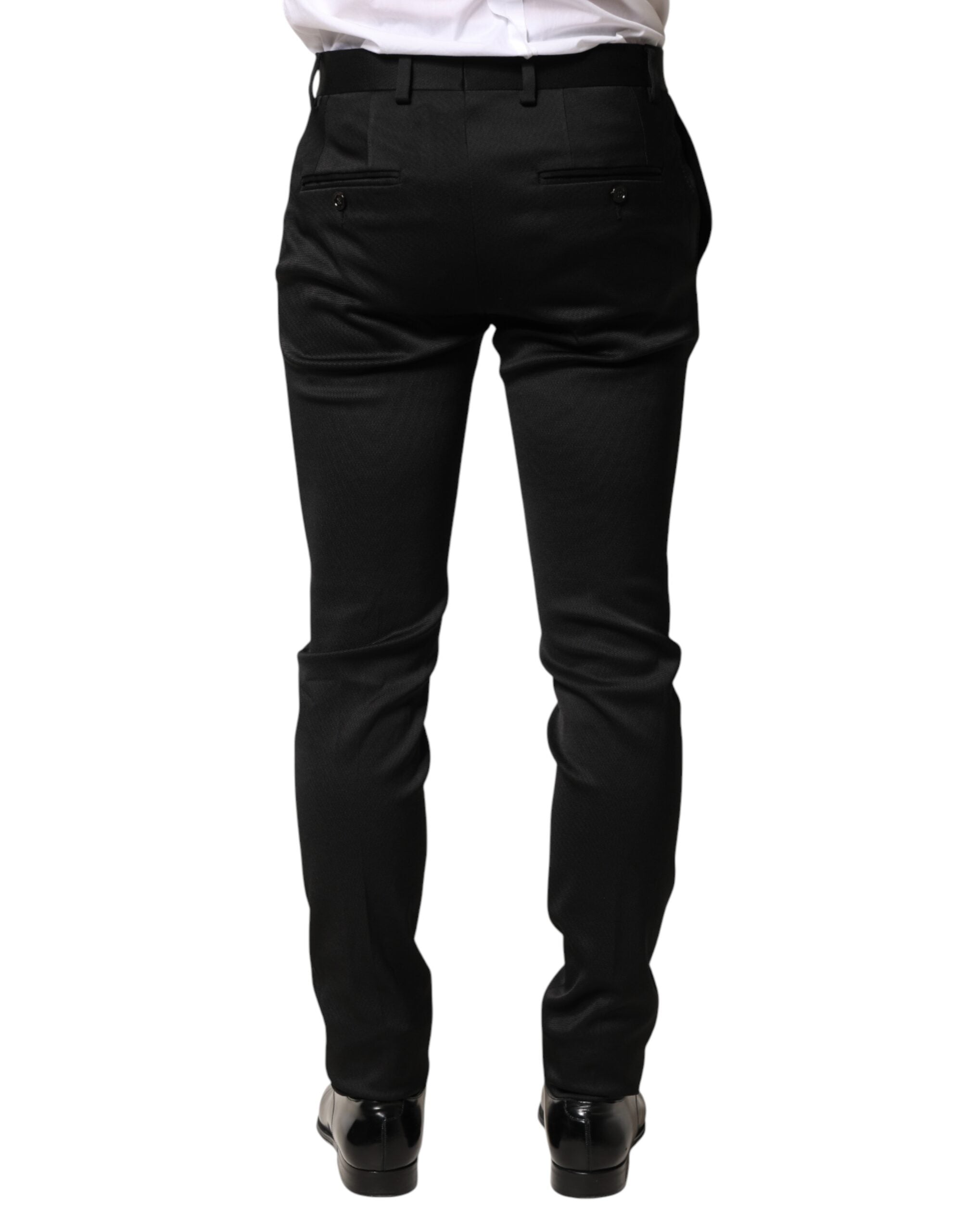 Dolce & Gabbana Black Viscose Dress Formal Men Trousers Pants Dolce & Gabbana