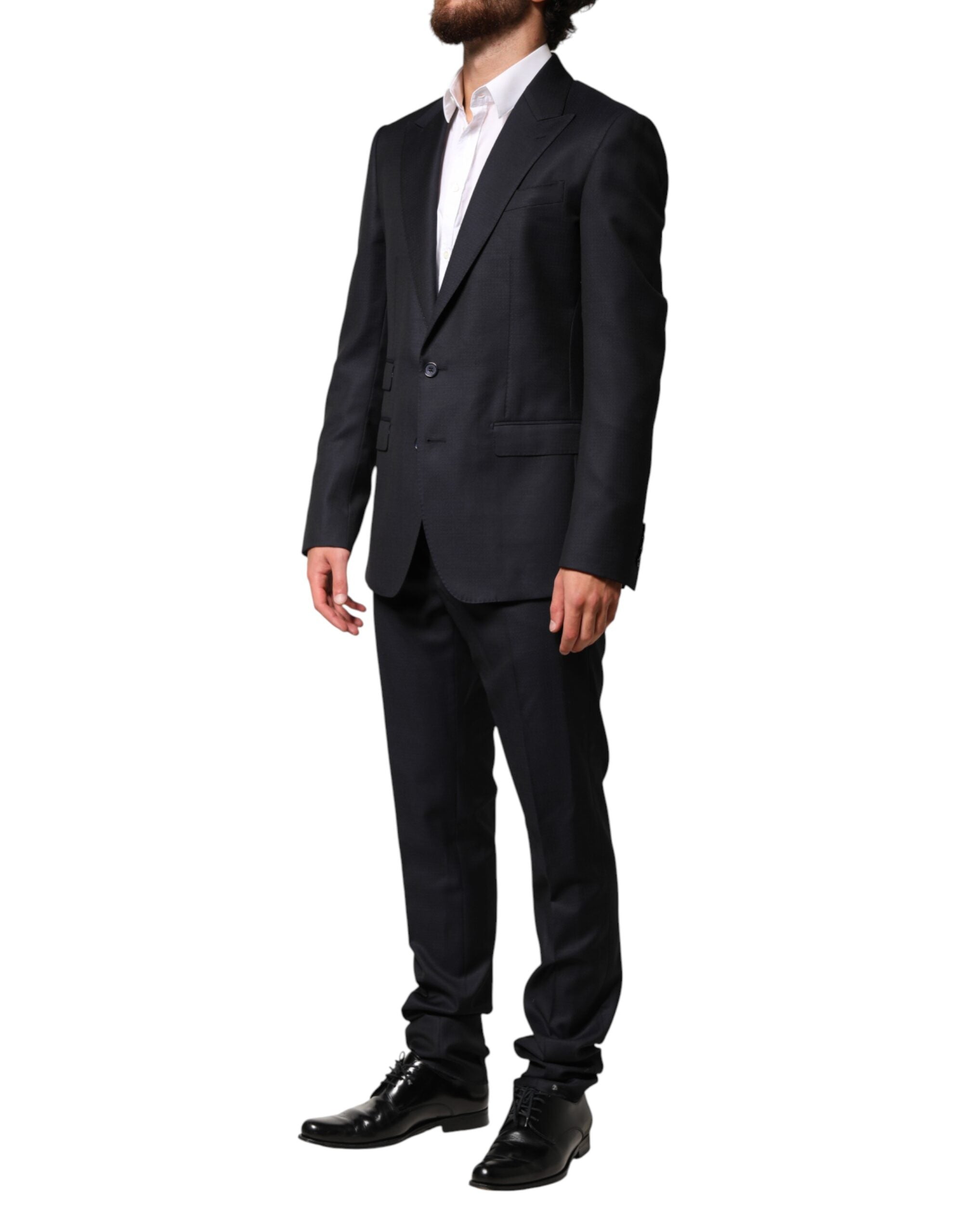 Dolce & Gabbana Black Wool Single Breasted Men 2 Piece Suit Dolce & Gabbana