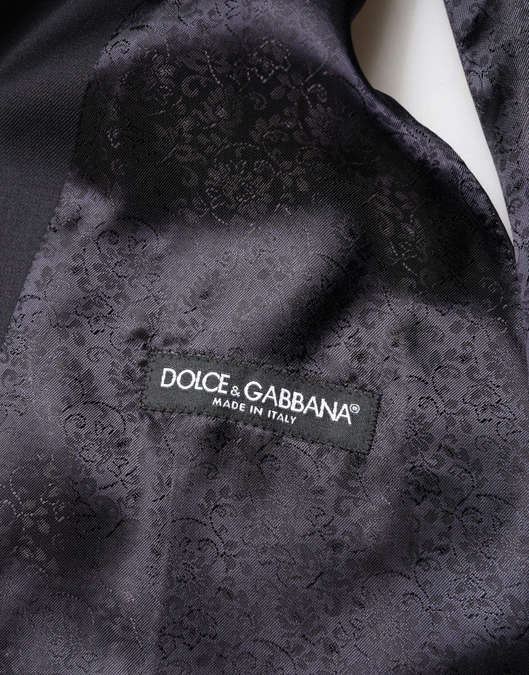 Dolce & Gabbana Black Wool Single Breasted 3 Piece Men Suit Dolce & Gabbana