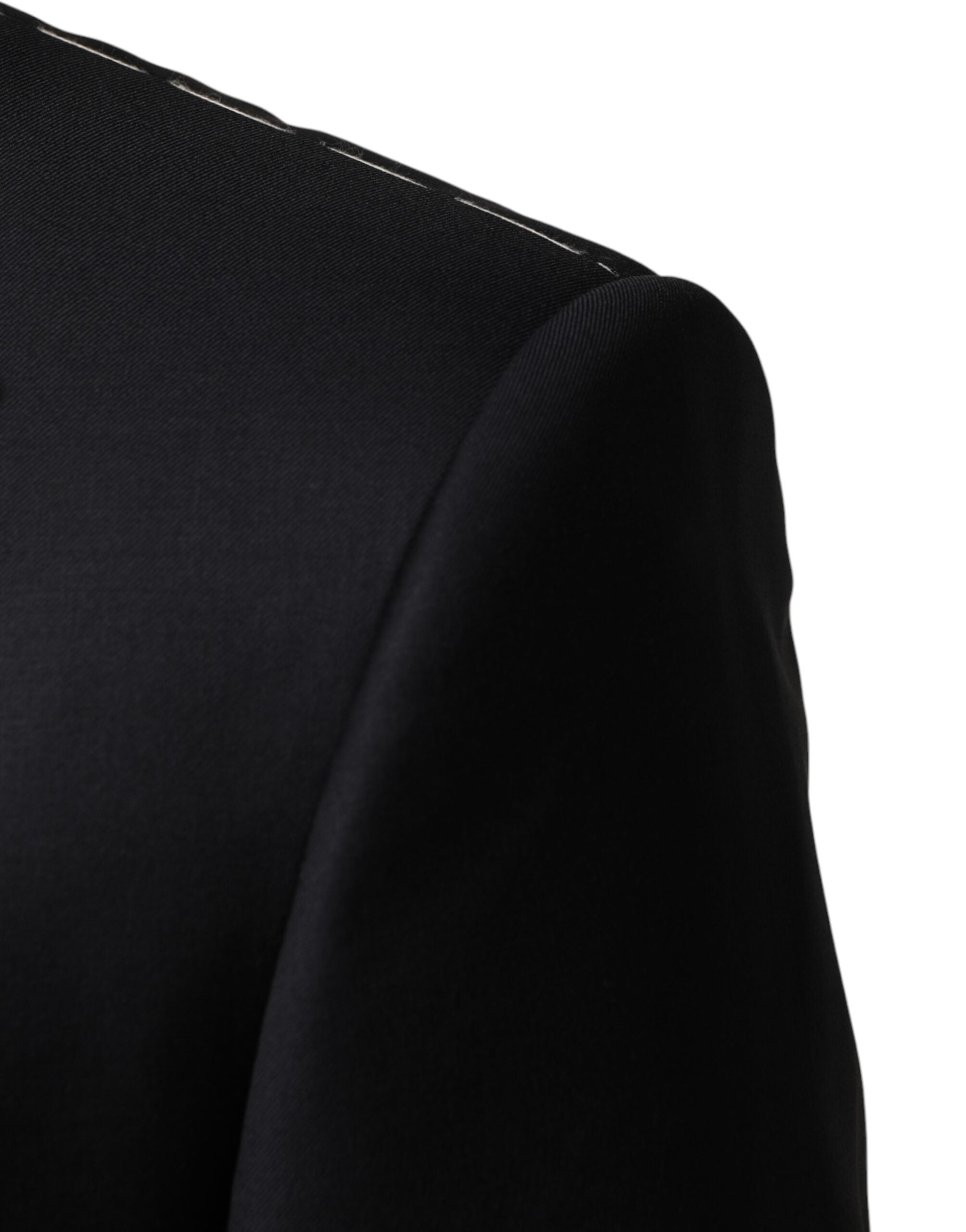 Dolce & Gabbana Black Wool Single Breasted 3 Piece Men Suit Dolce & Gabbana