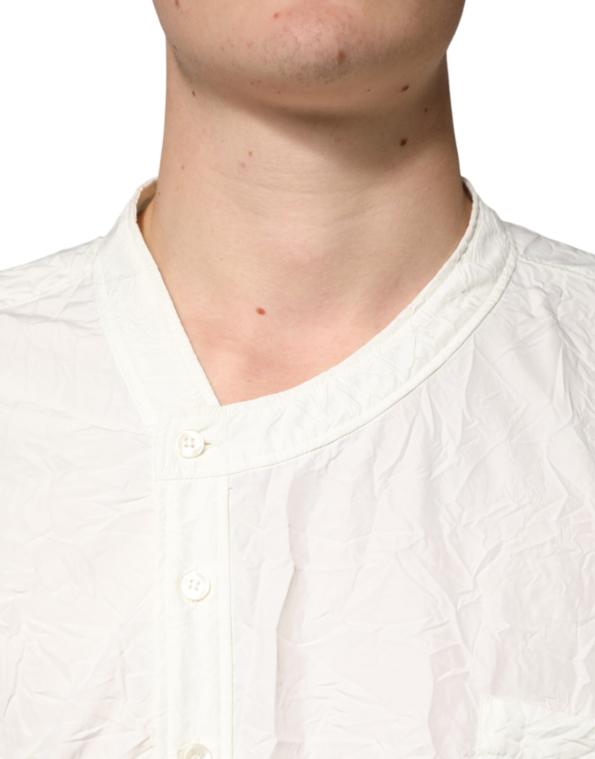 Dolce & Gabbana White Cotton Men Long Sleeves Men Shirt Dolce & Gabbana