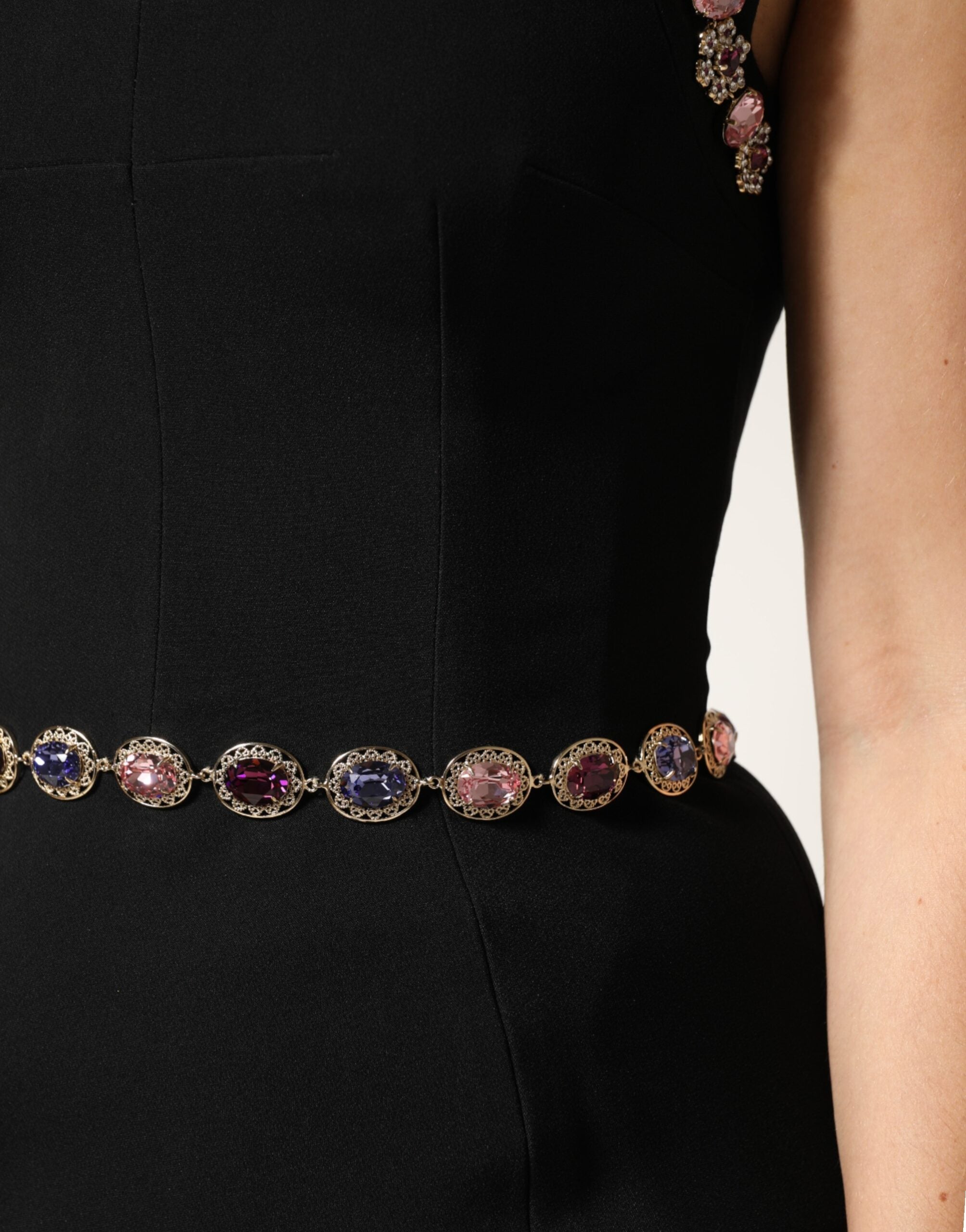 Dolce & Gabbana Black Embellished Sheath MermaidGown Dress Dolce & Gabbana