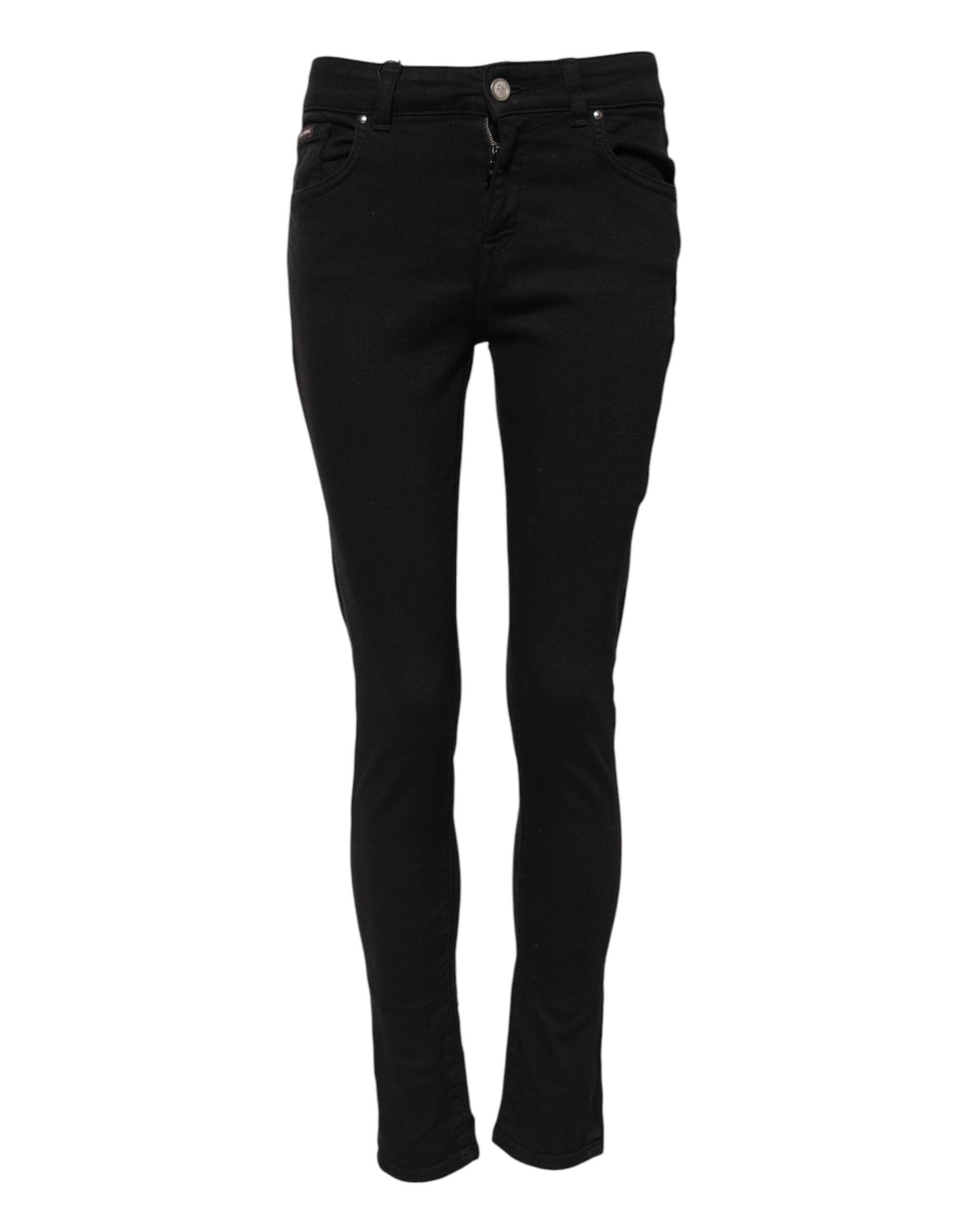 Dolce & Gabbana Black Cotton Casual Skinny Denim Jeans Dolce & Gabbana