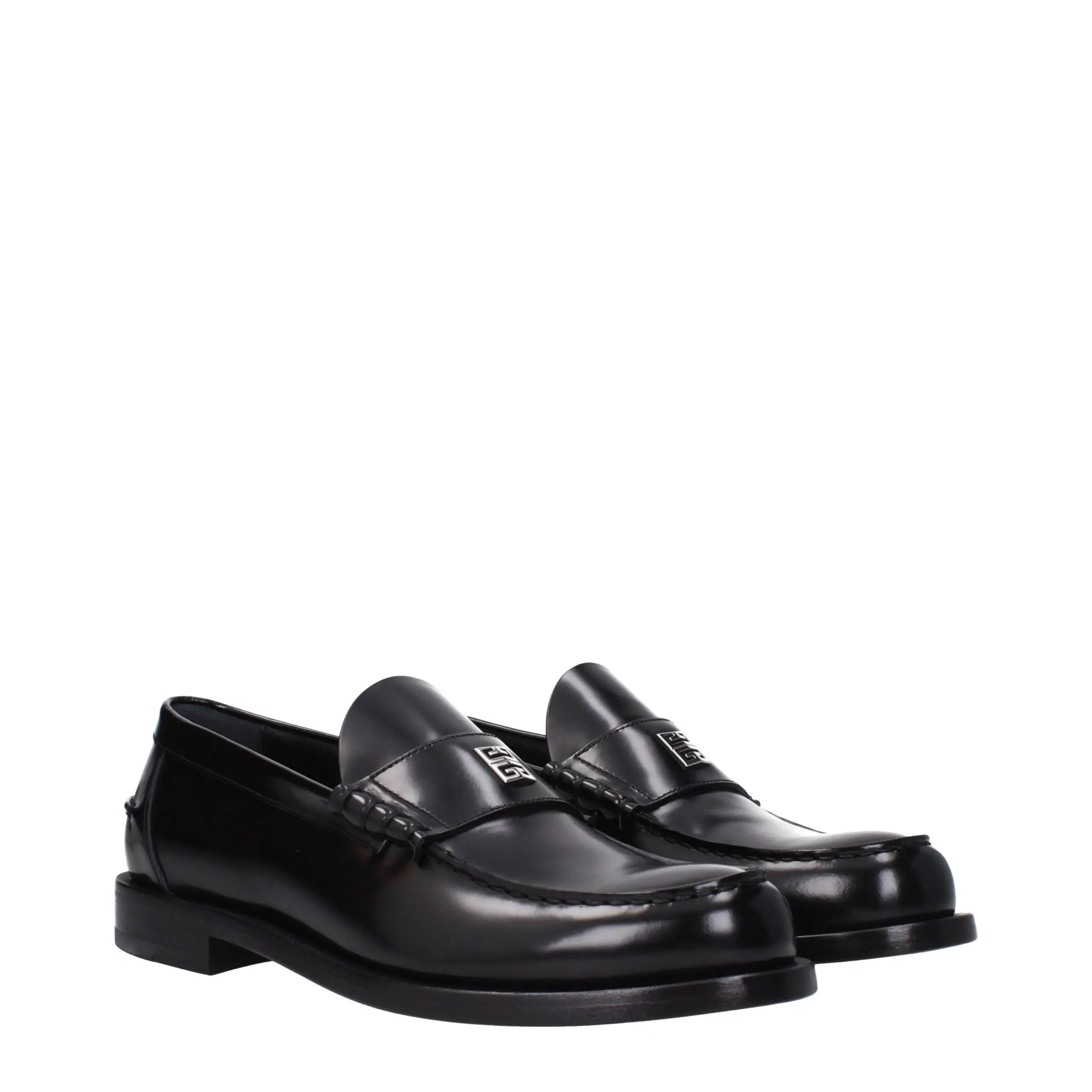 Givenchy Black Leather Slip-On Loafers Givenchy
