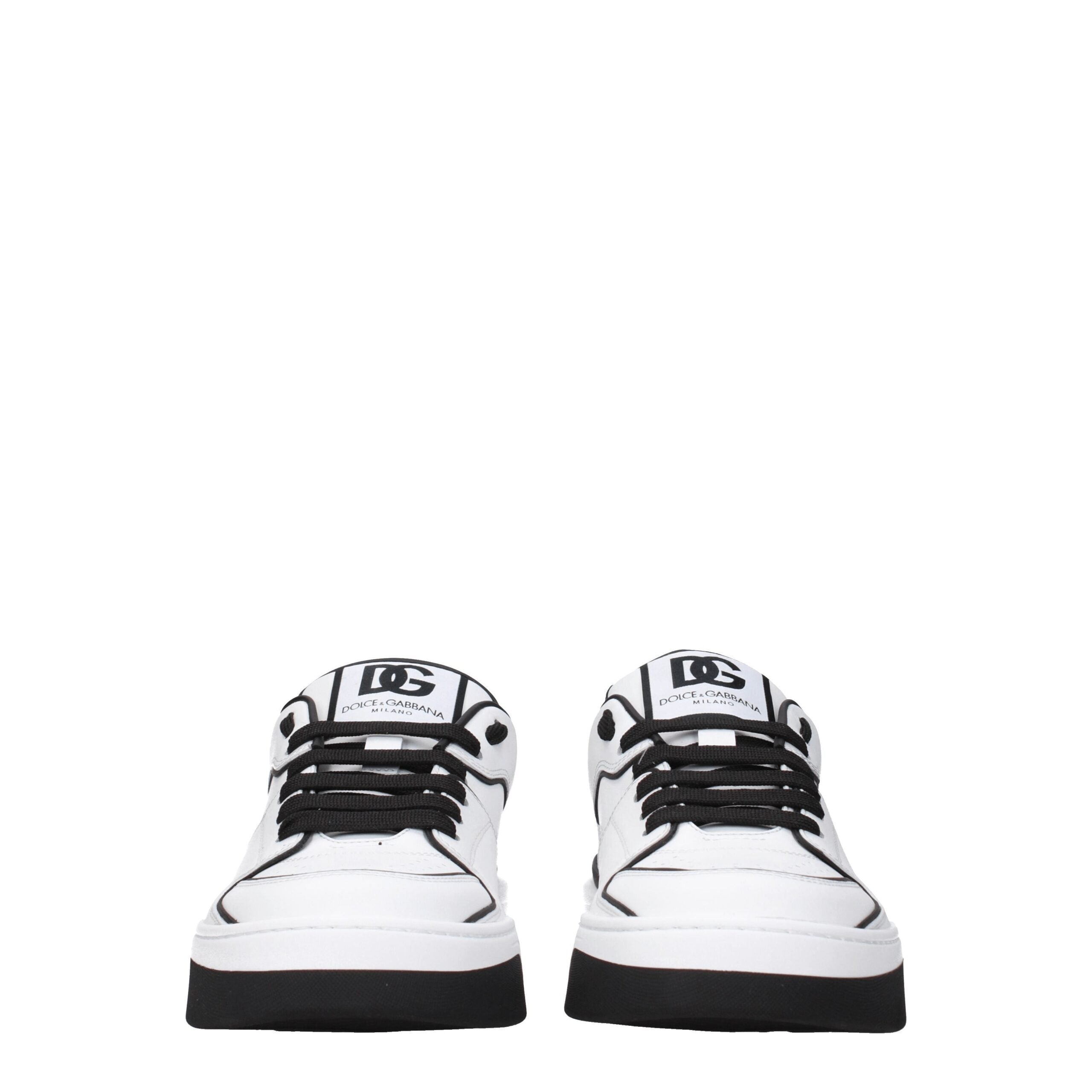 Dolce & Gabbana White Leather Sneakers Dolce & Gabbana